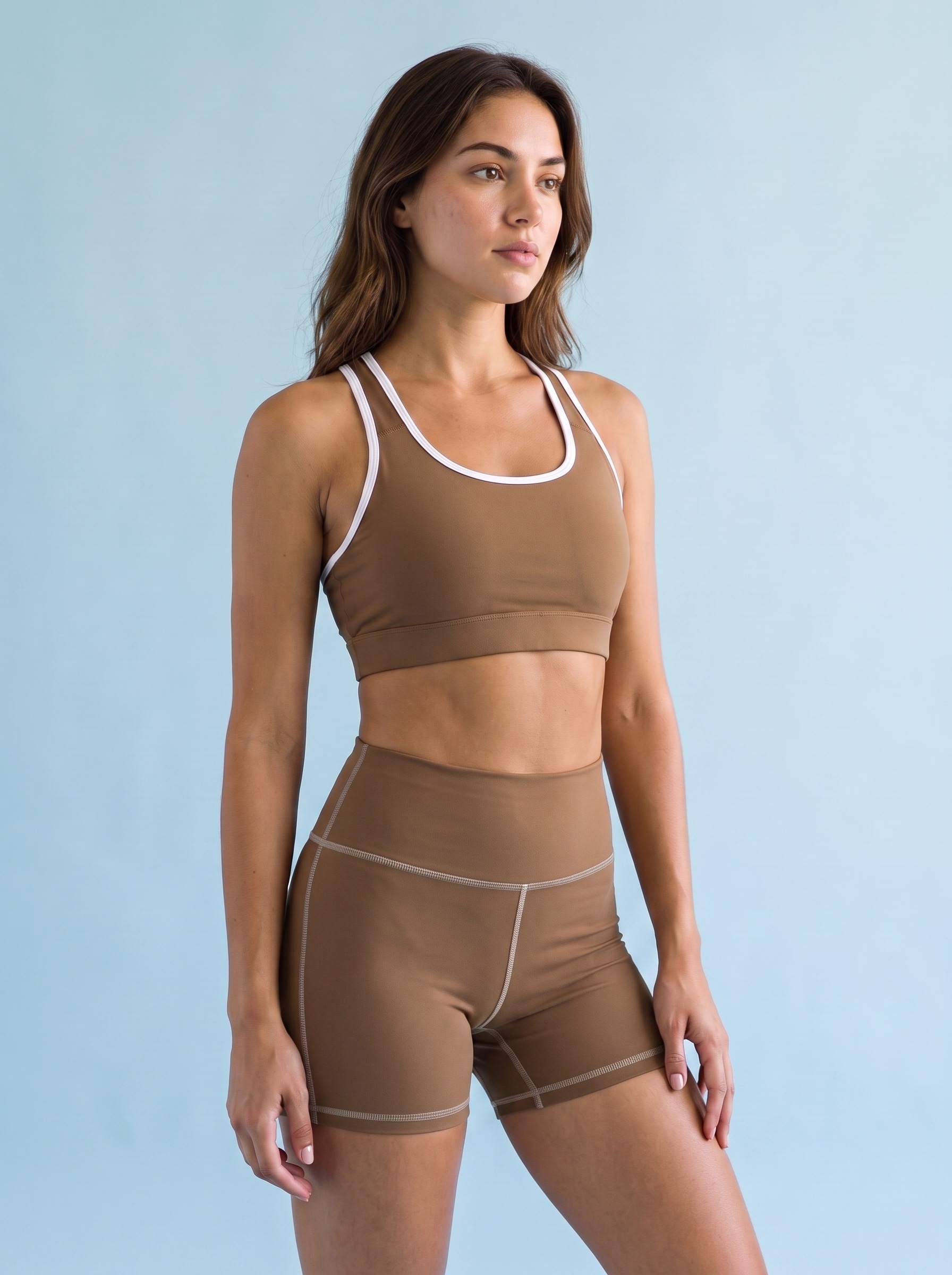 Yoga Shorts in Toffee