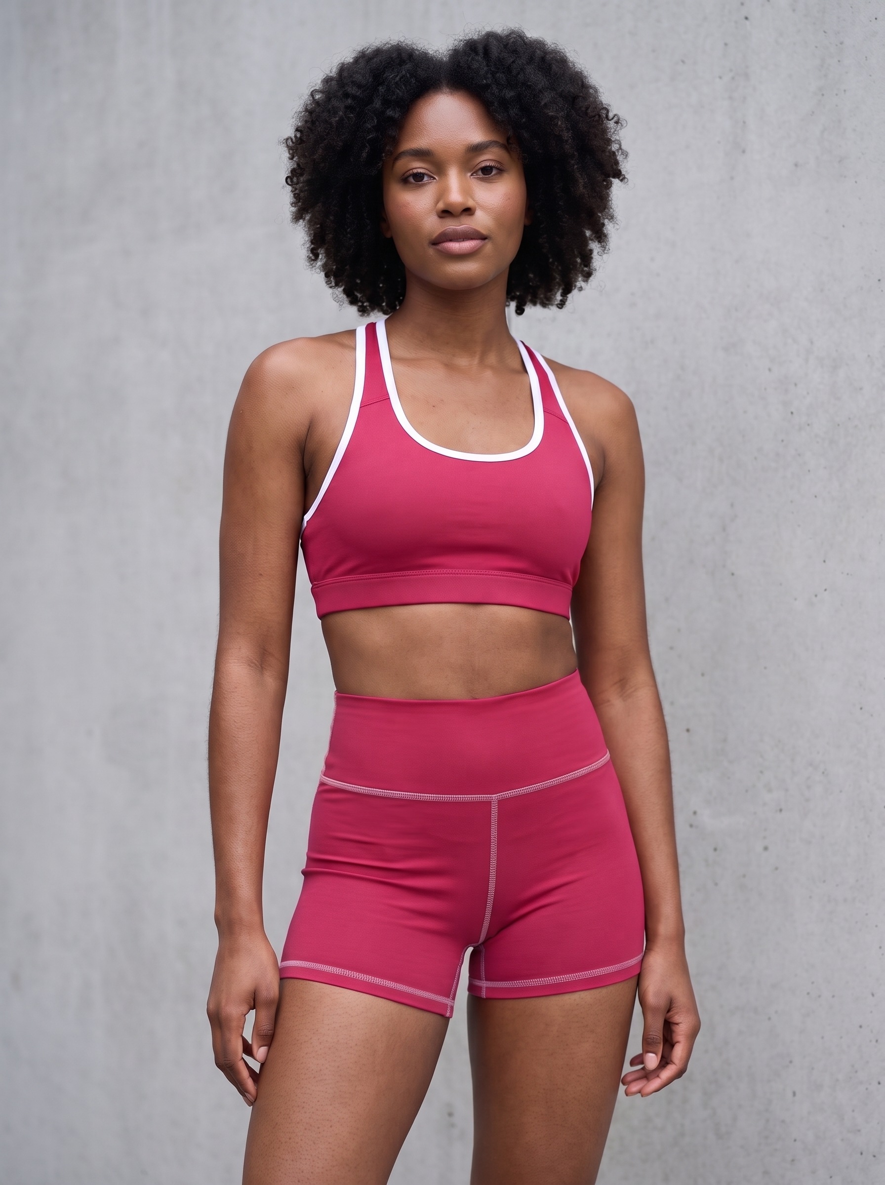 Yoga Shorts in Viva Magenta