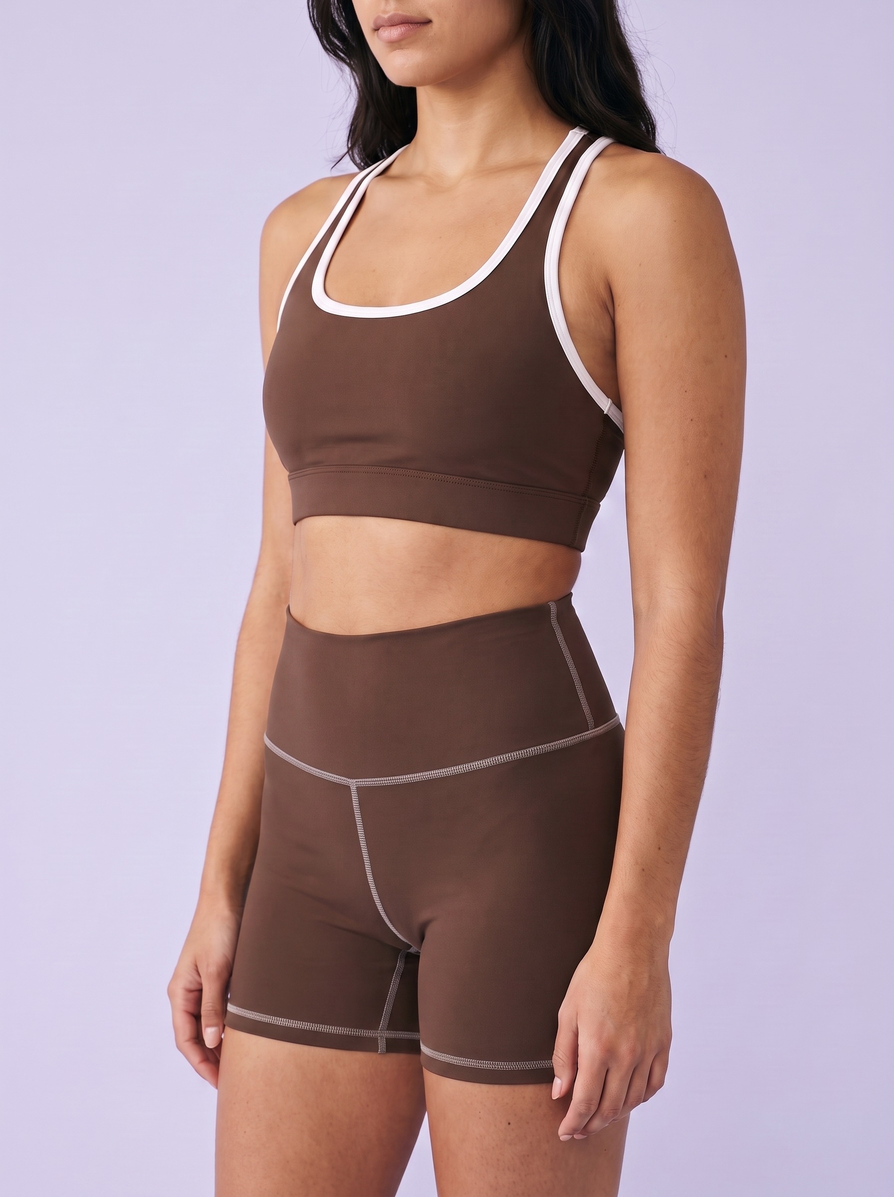 Yoga Shorts in Walnut