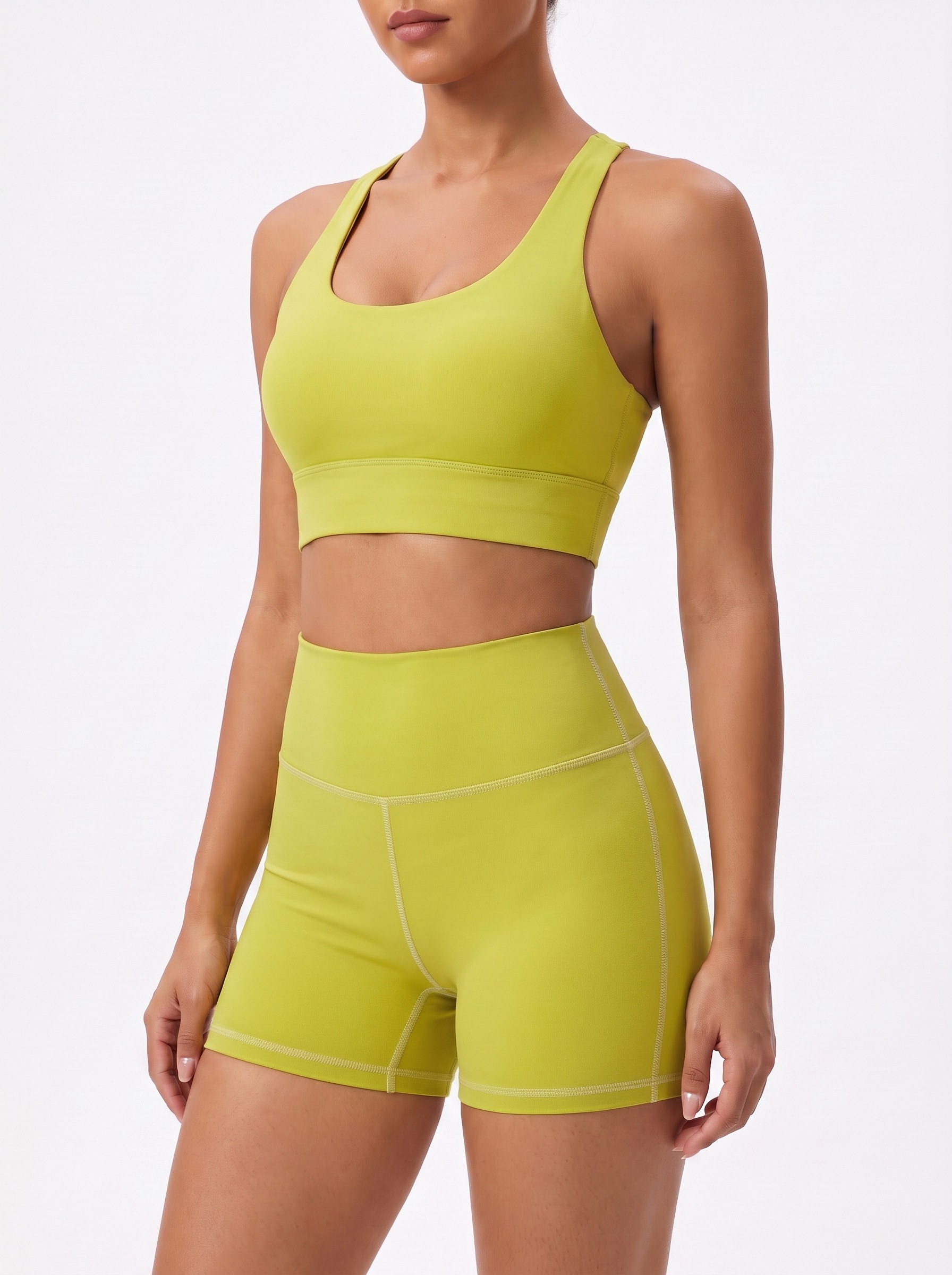 Longline Sports Bra in Acacia