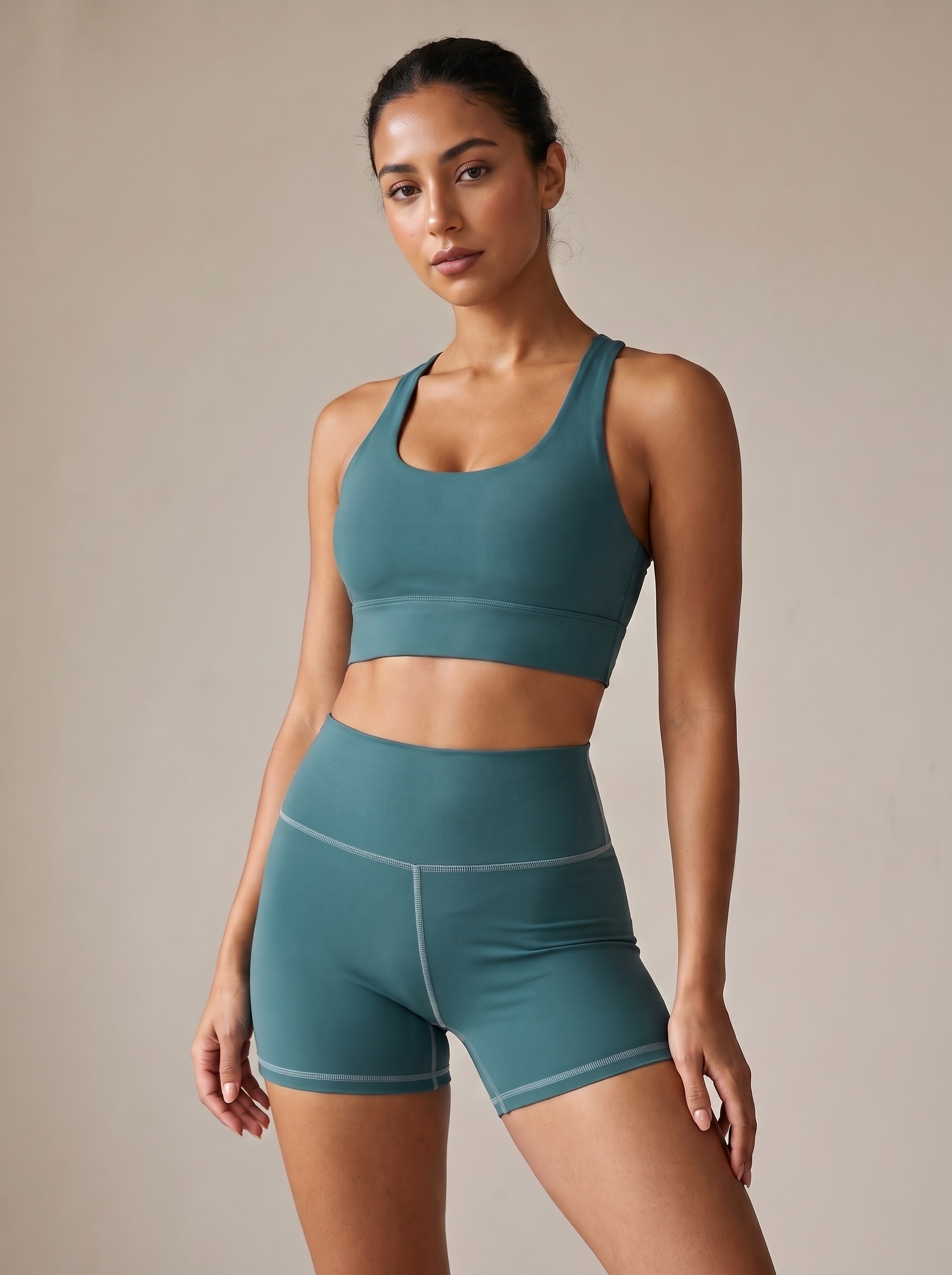 Longline Sports Bra in Alexandrite