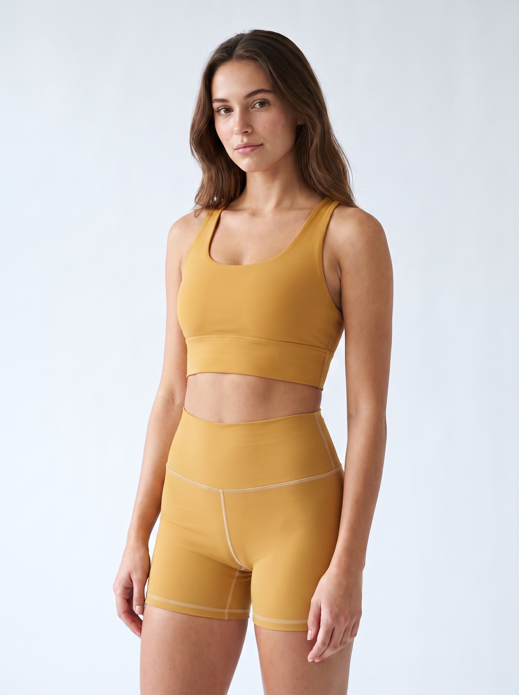 Longline Sports Bra in Amber Haze