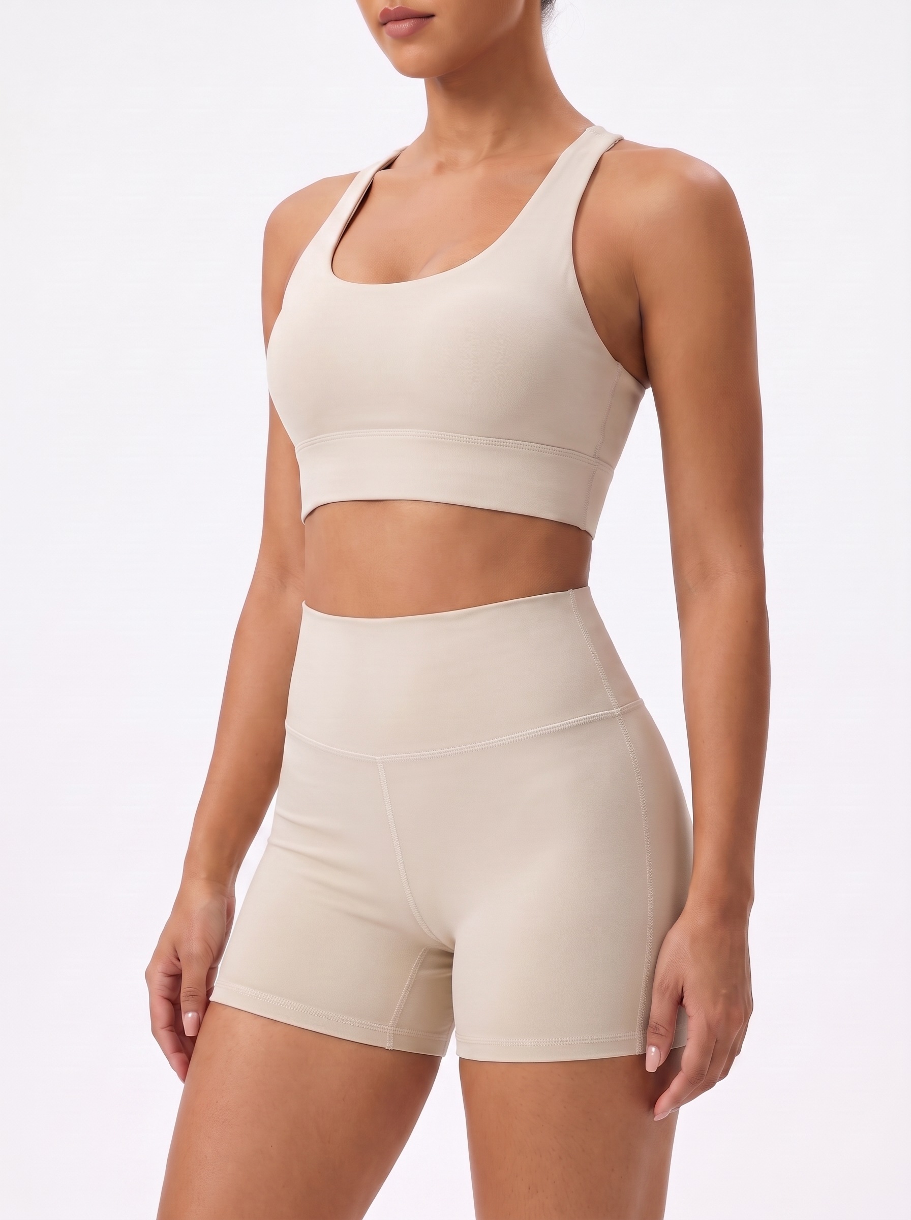 Longline Sports Bra in Angora