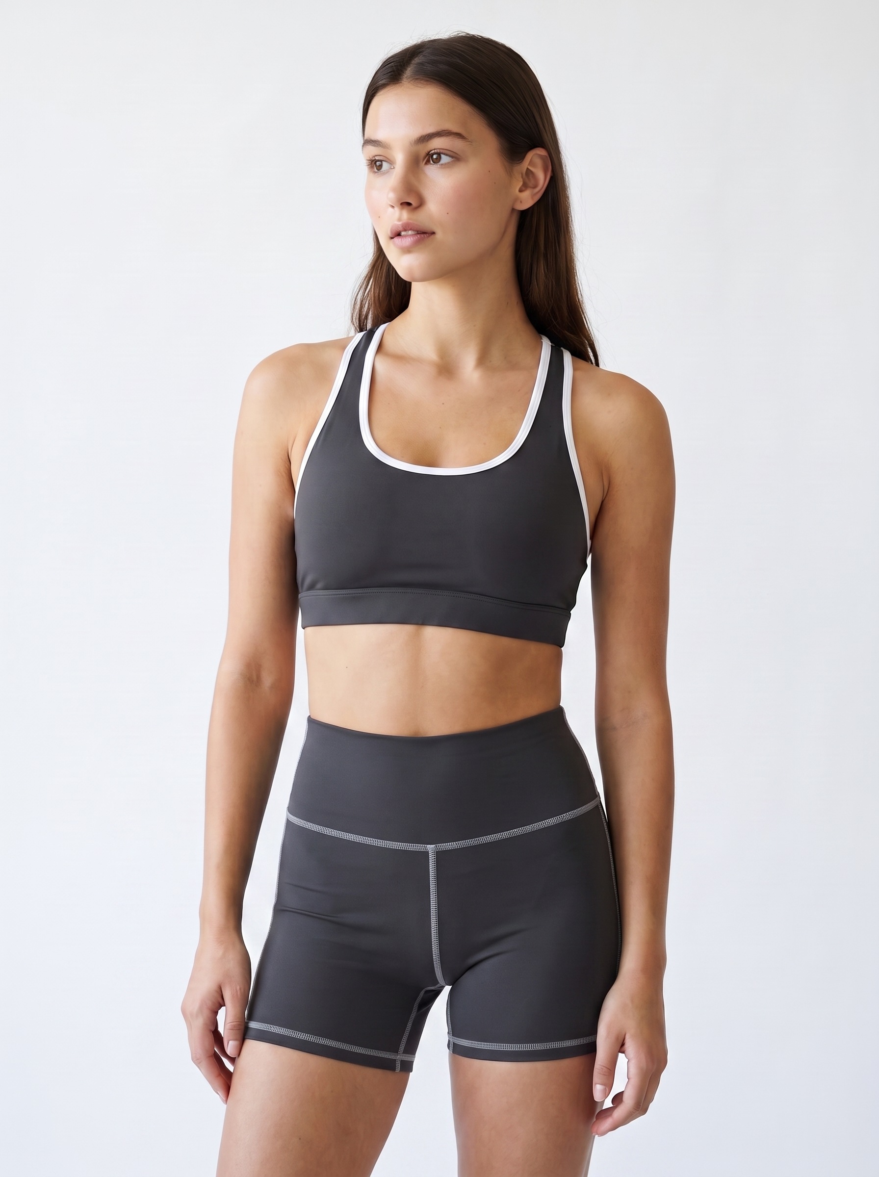 Yoga Shorts in Anthracite