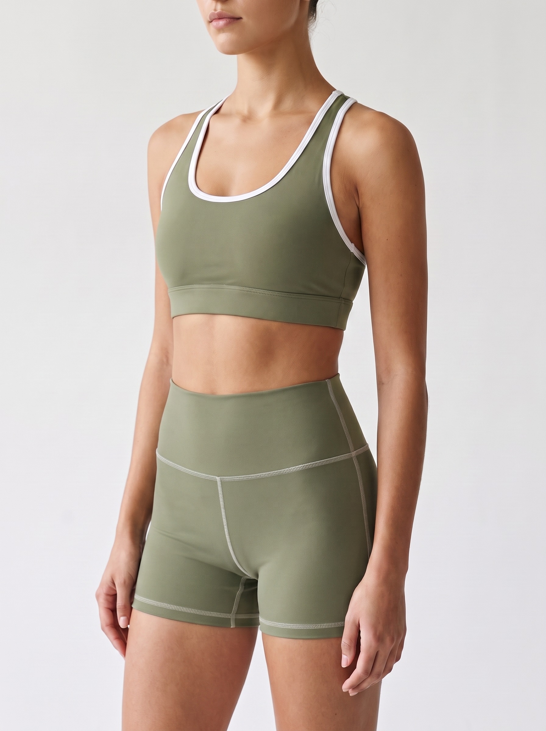 Yoga Shorts in Artichoke