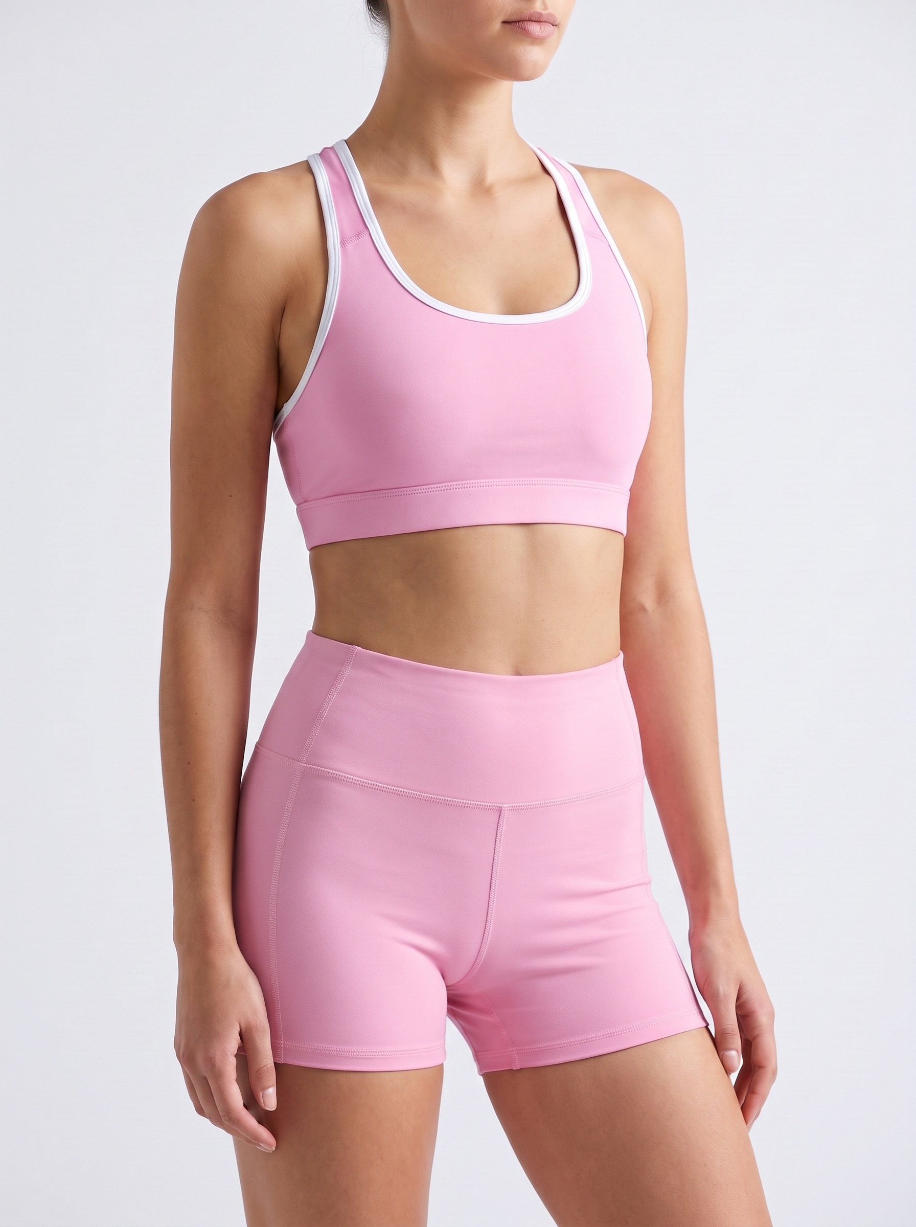 Yoga Shorts in Baby Pink