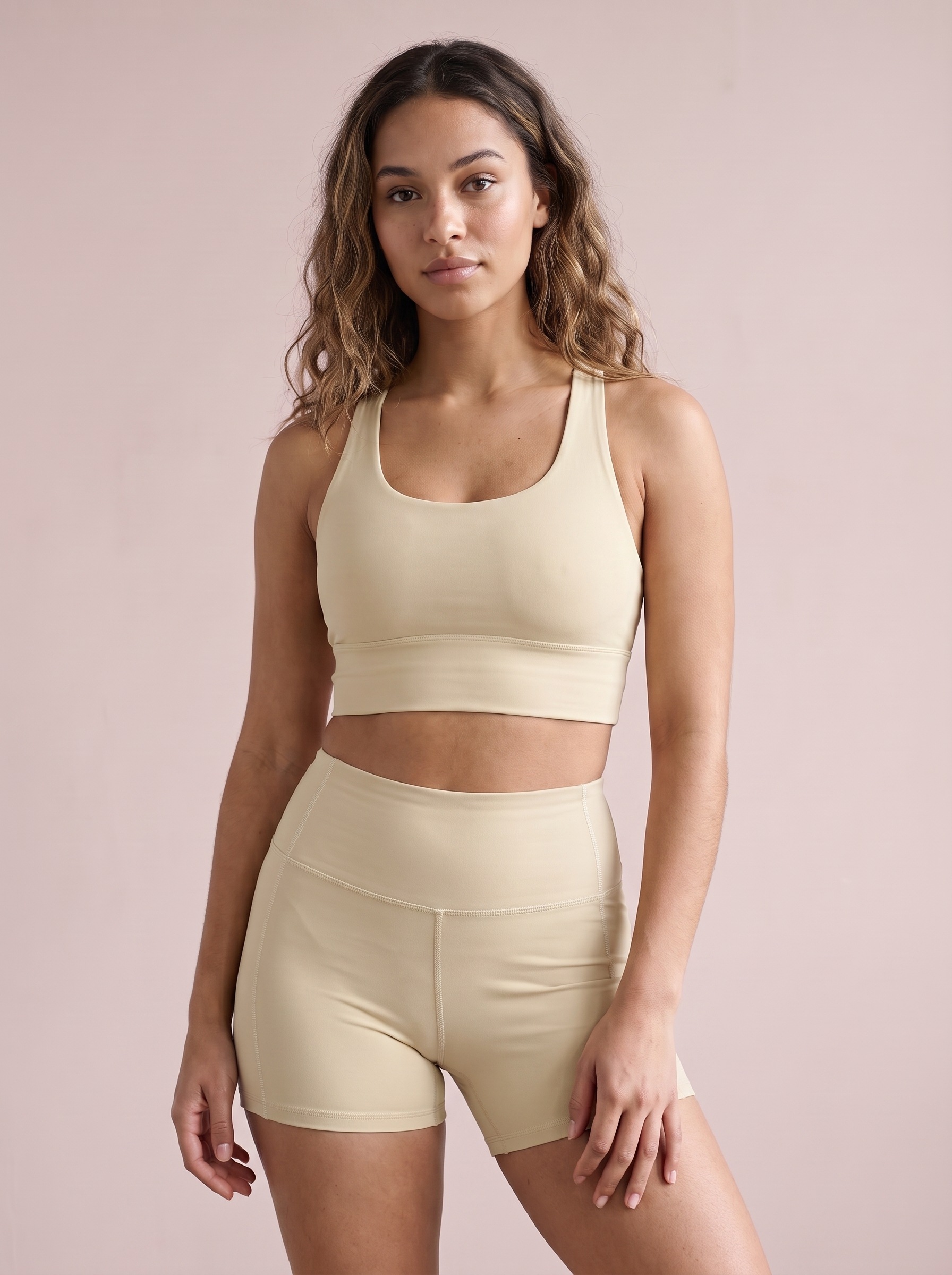 Longline Sports Bra in Birch