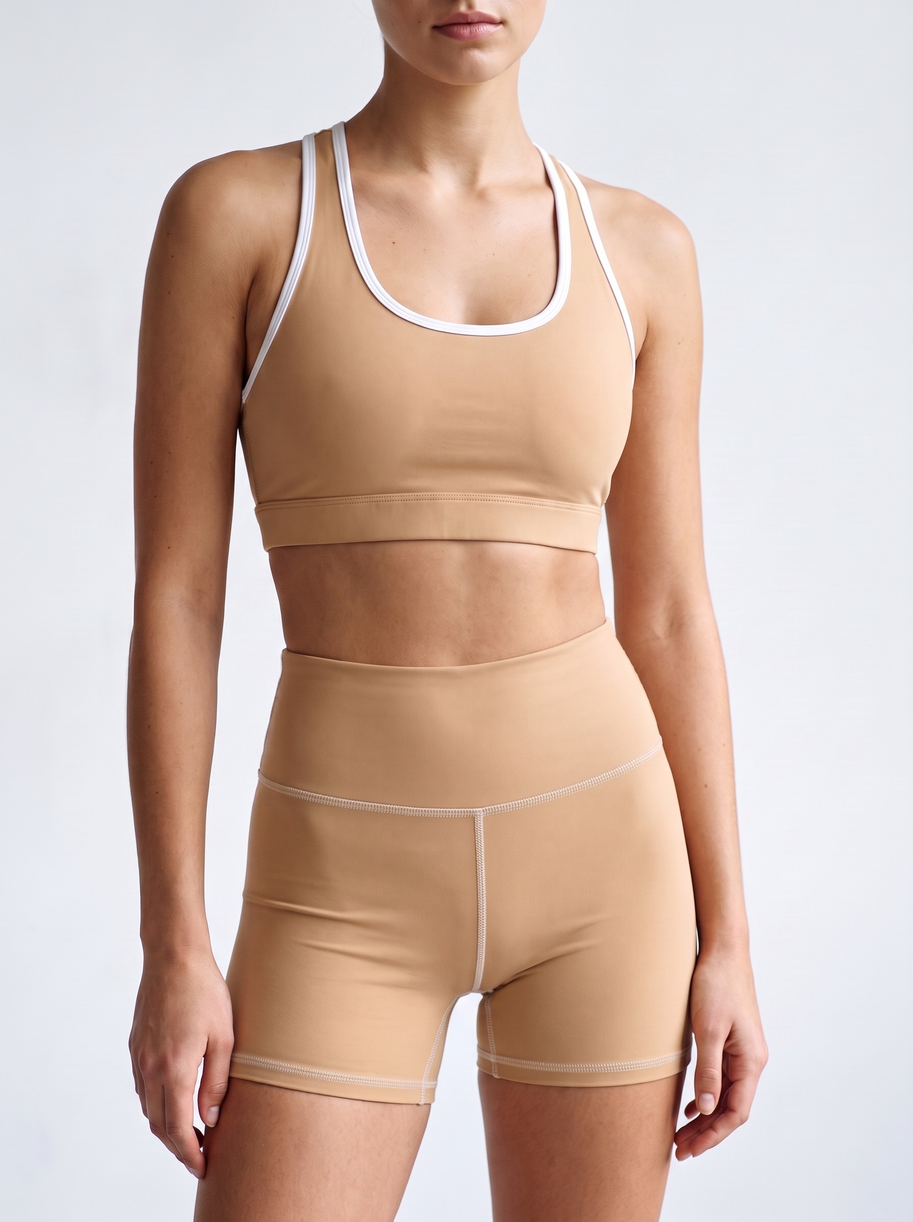 Yoga Shorts in Biscuit