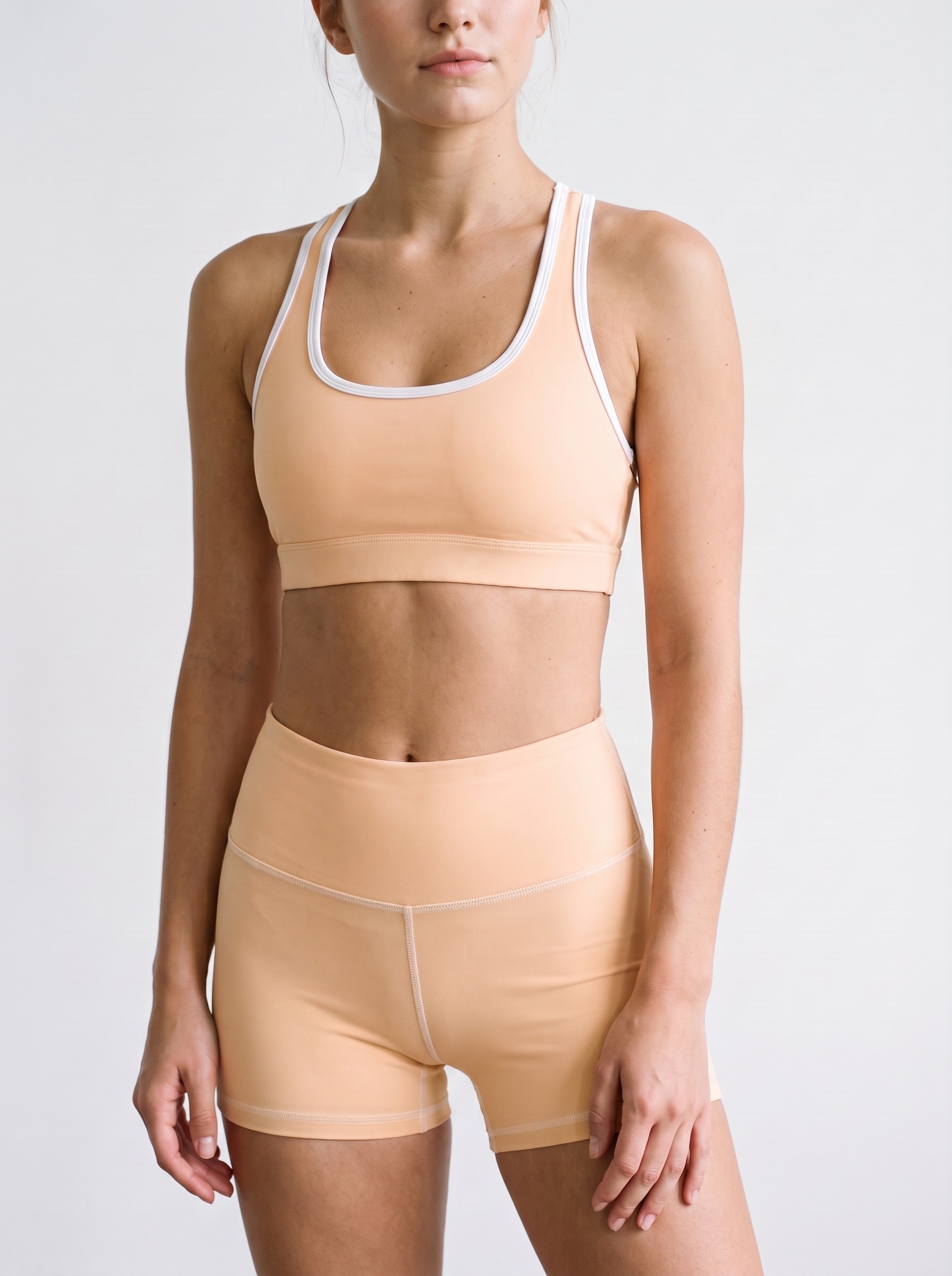 Yoga Shorts in Bisque