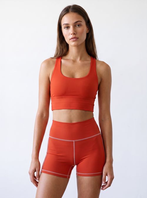 Blood Orange Longline Sports Bra Longline Sports Bra — Lolekai
