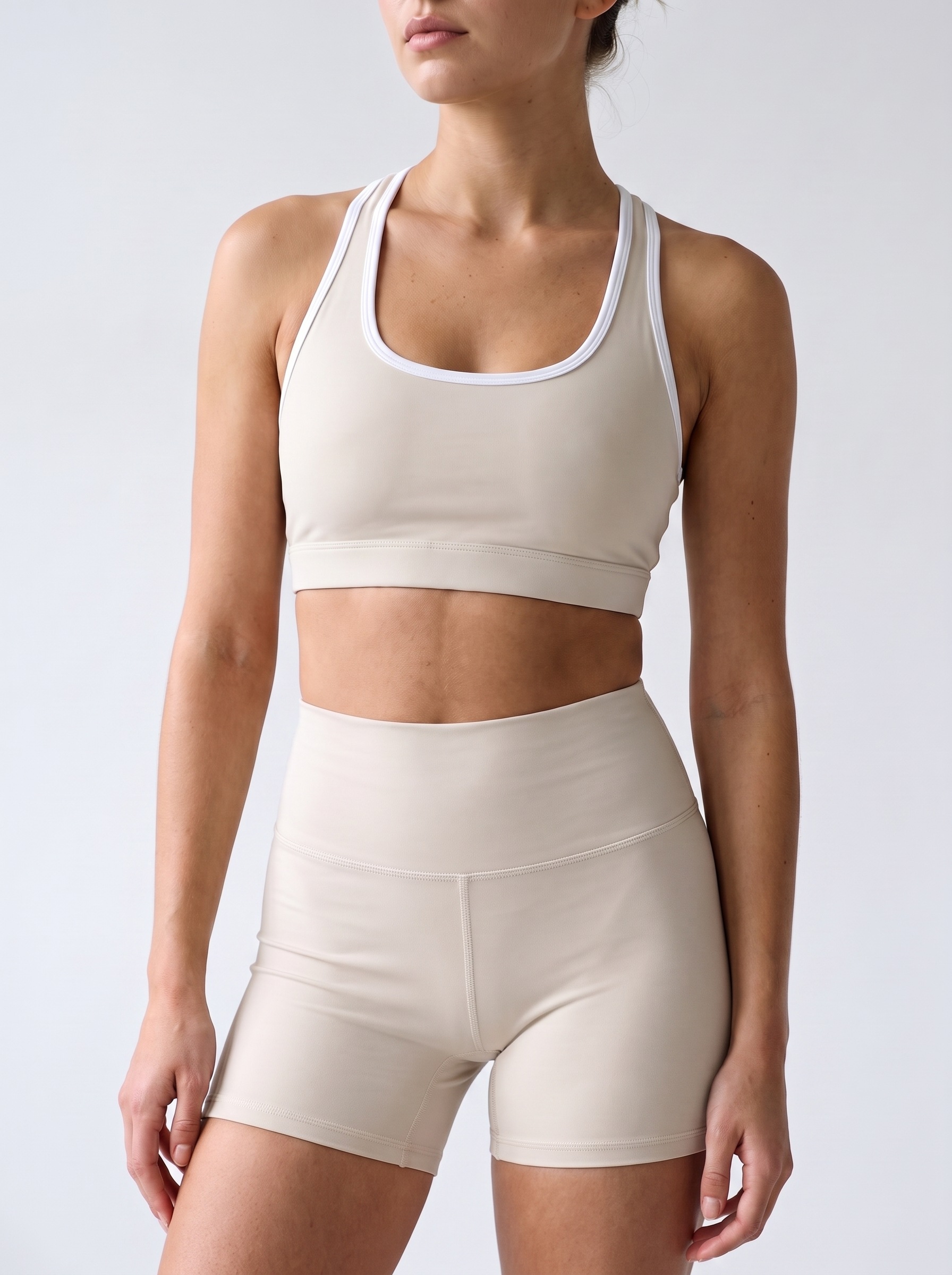 Yoga Shorts in Bone