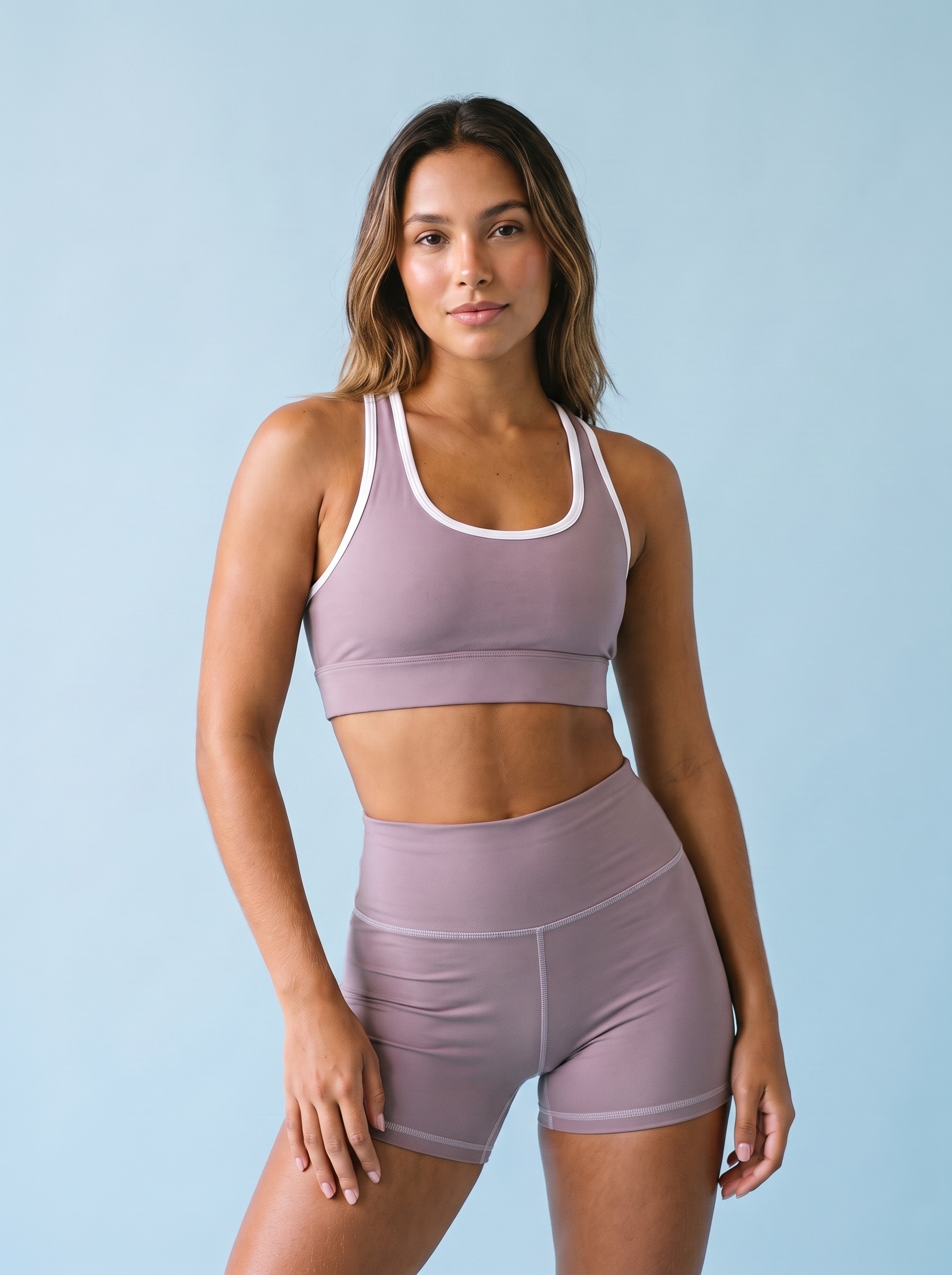 Yoga Shorts in Burnished Lilac