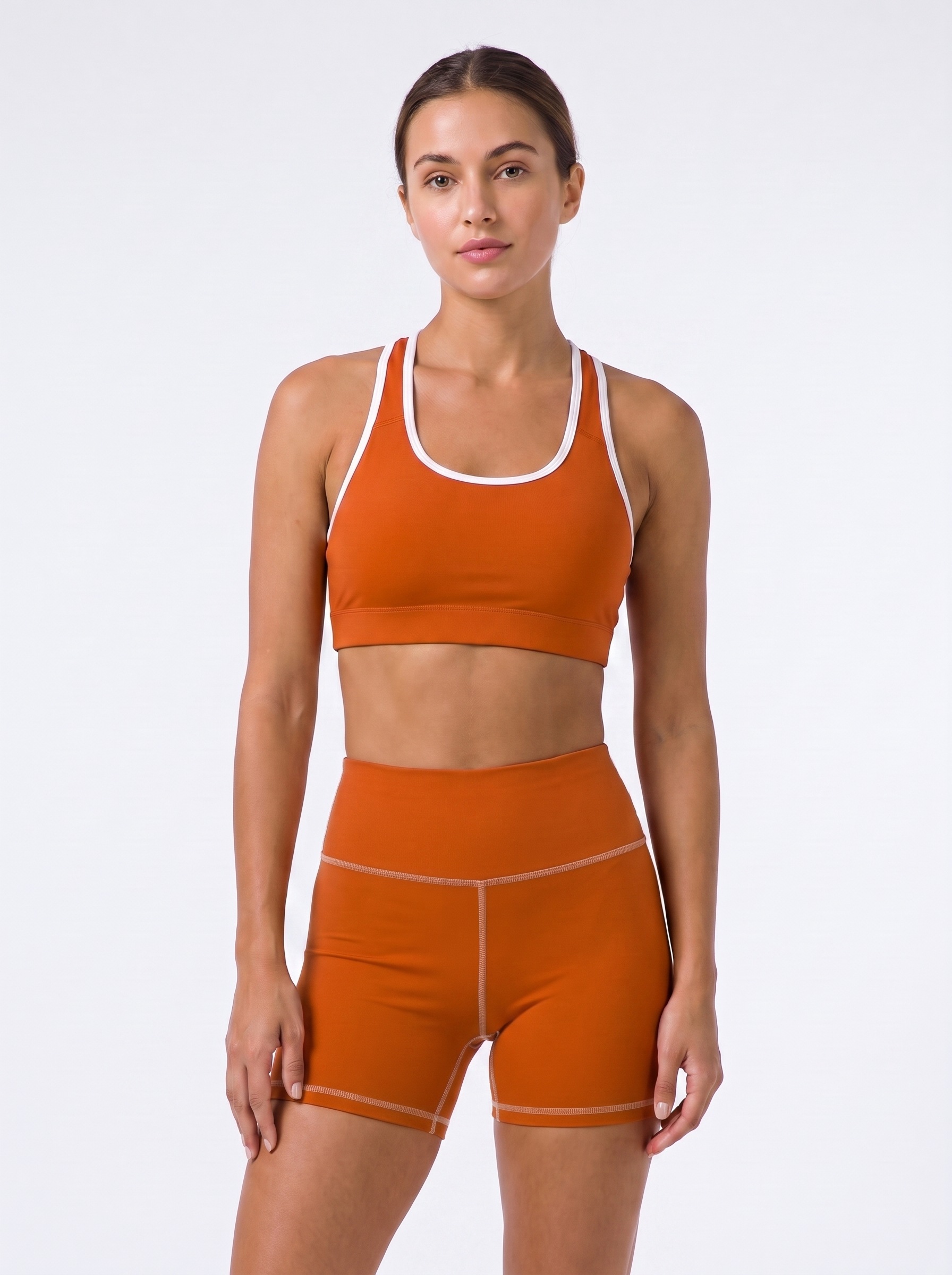 Yoga Shorts in Burnt Orange