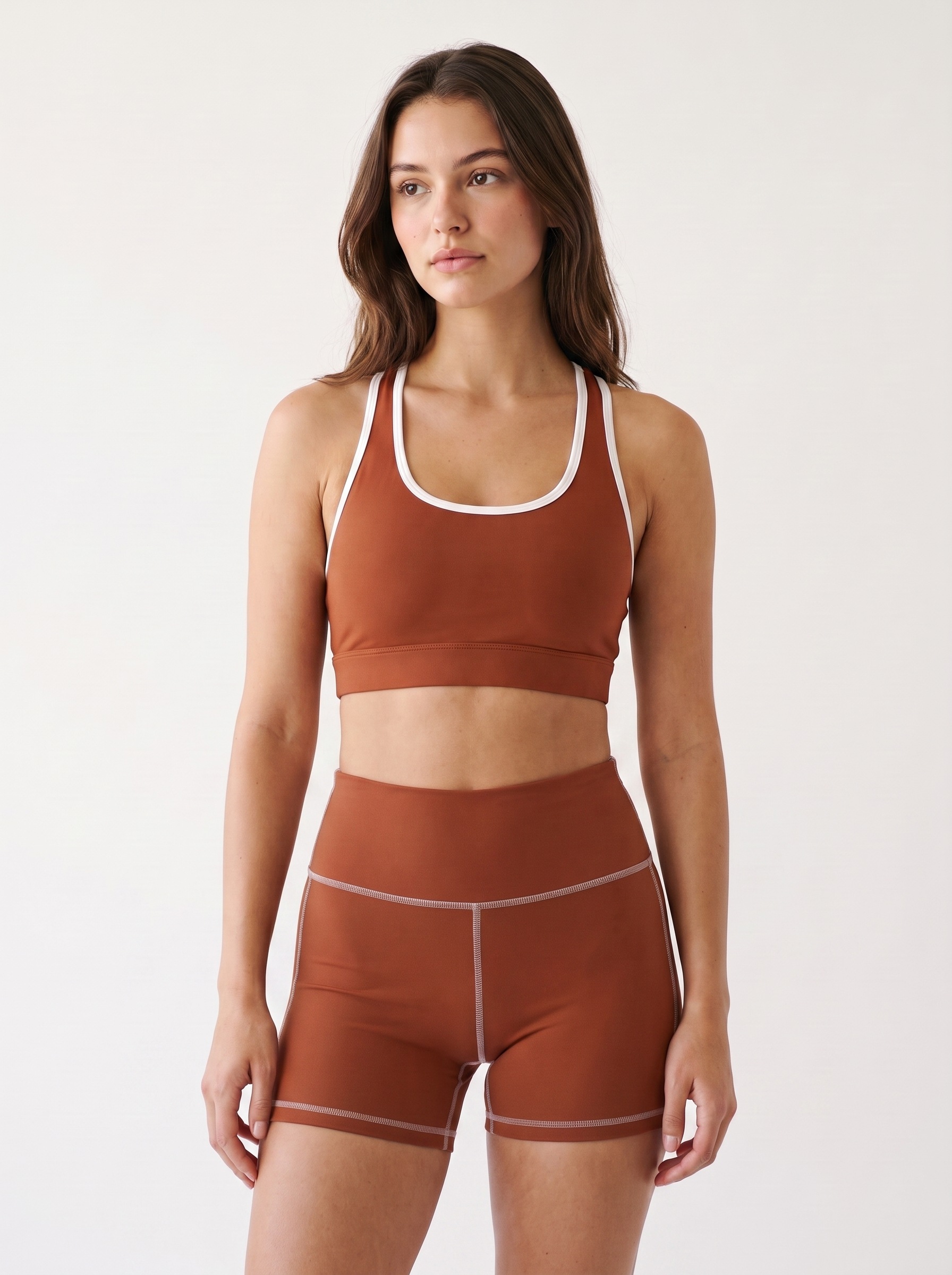 Yoga Shorts in Burnt Sienna