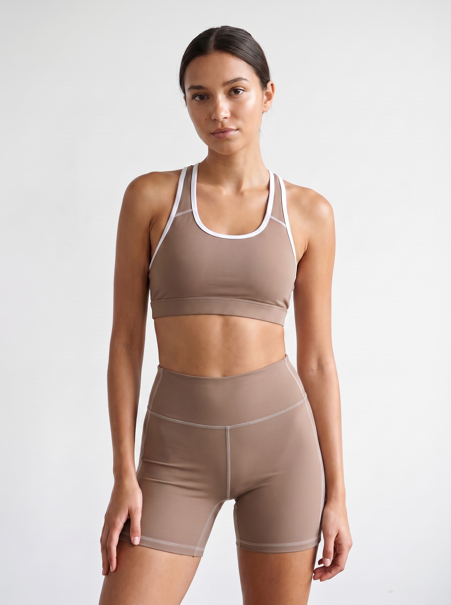 Yoga Shorts in Cappuccino