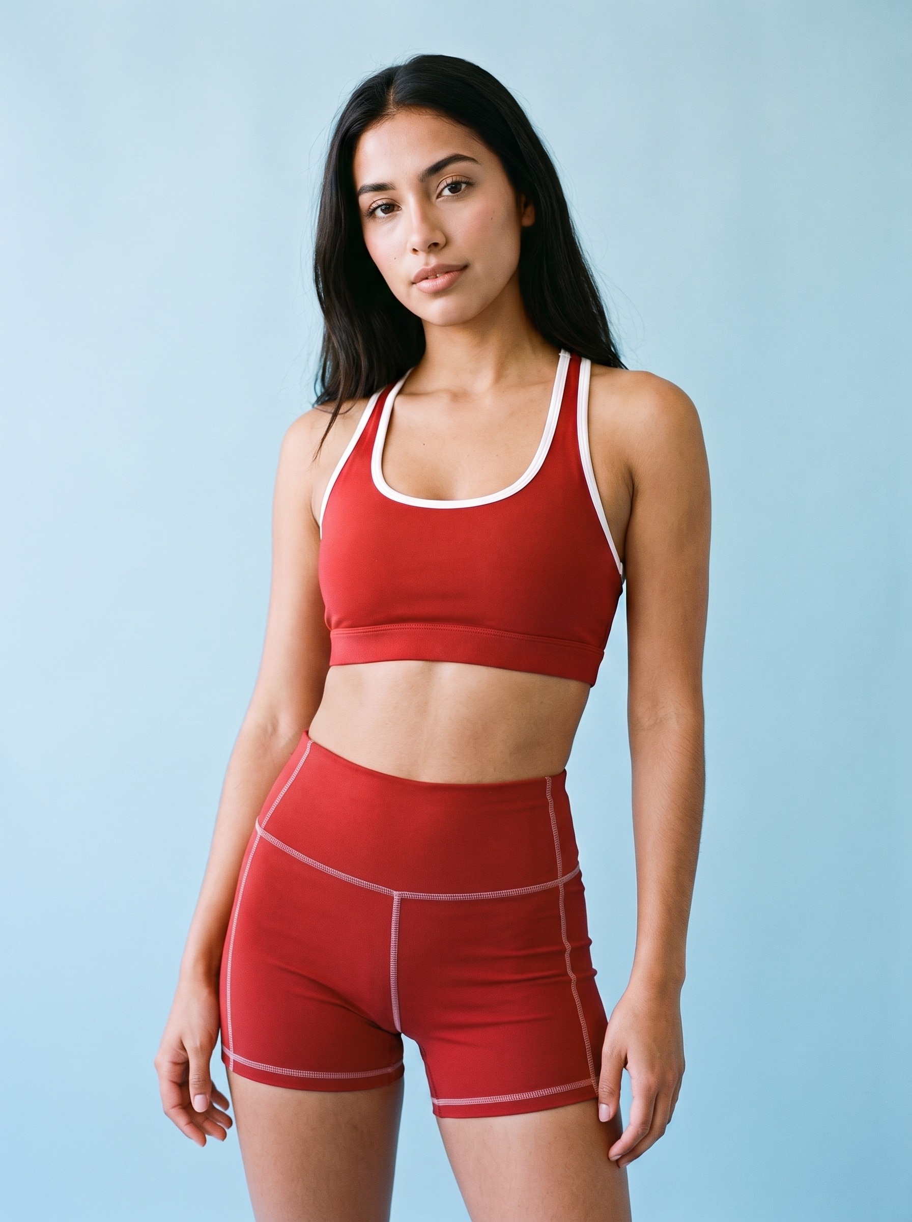Yoga Shorts in Carnelian