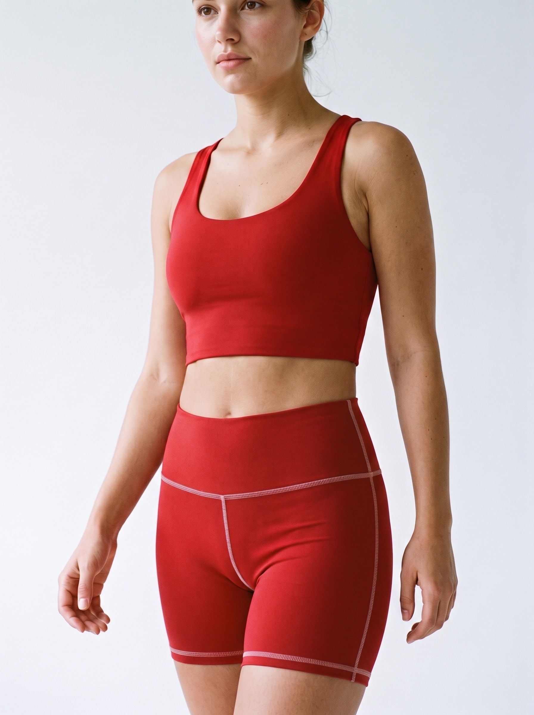 Longline Sports Bra in Carnelian