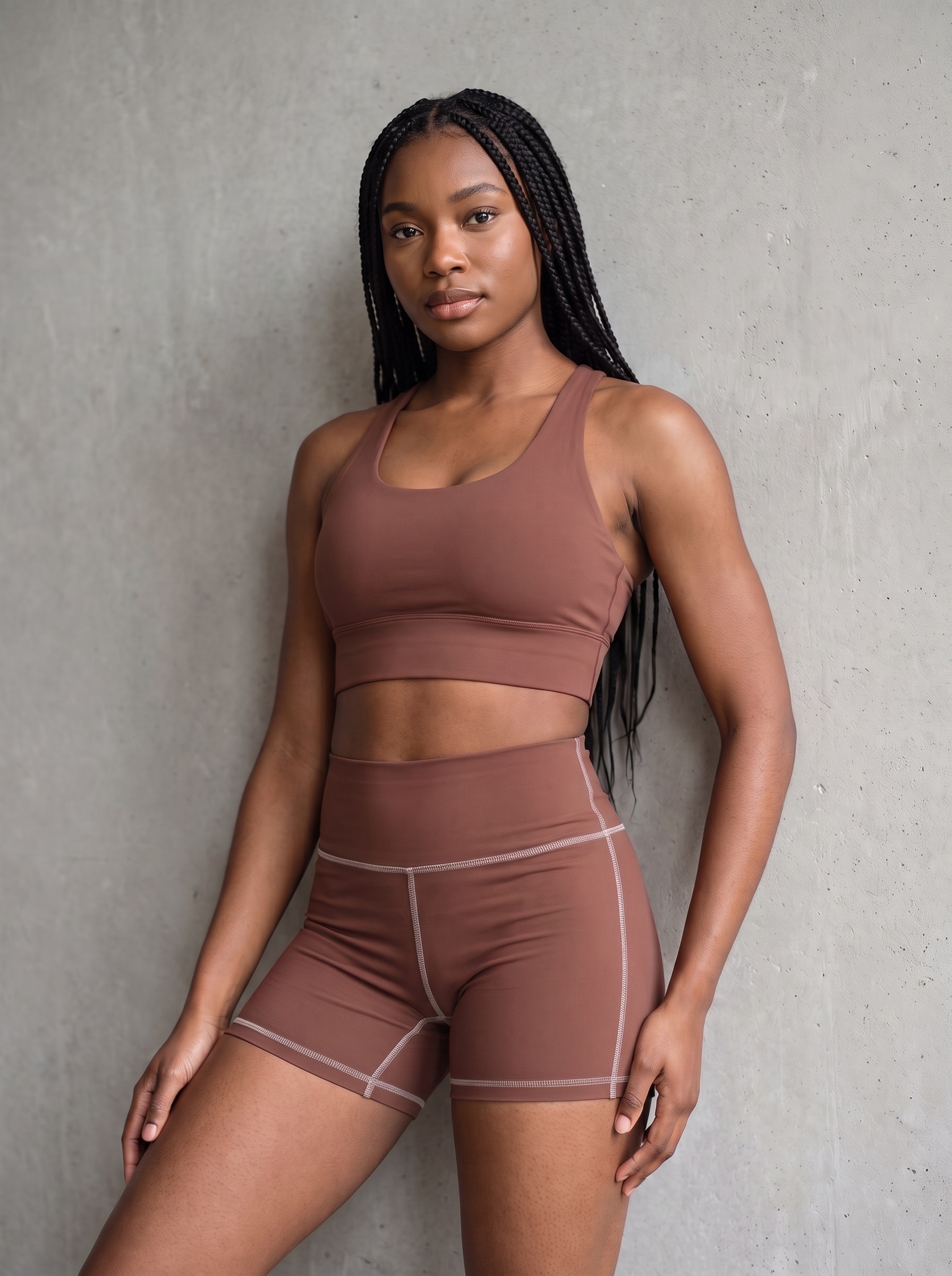 Longline Sports Bra in Cedar