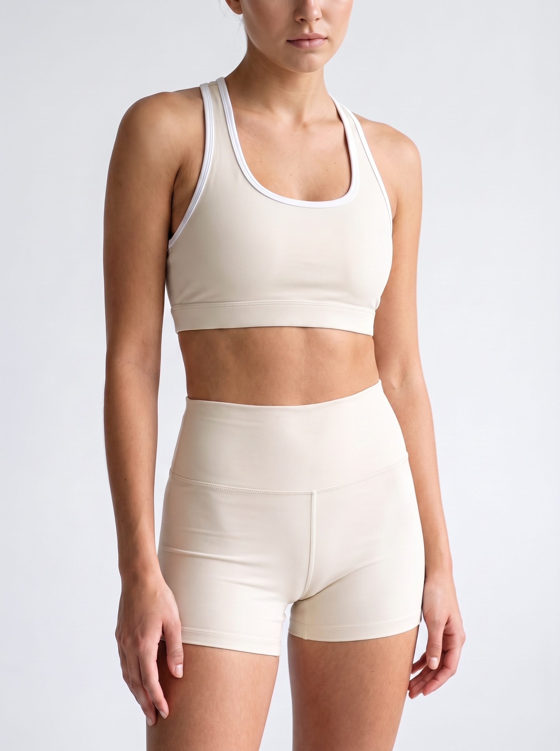 Yoga Shorts in Coconut