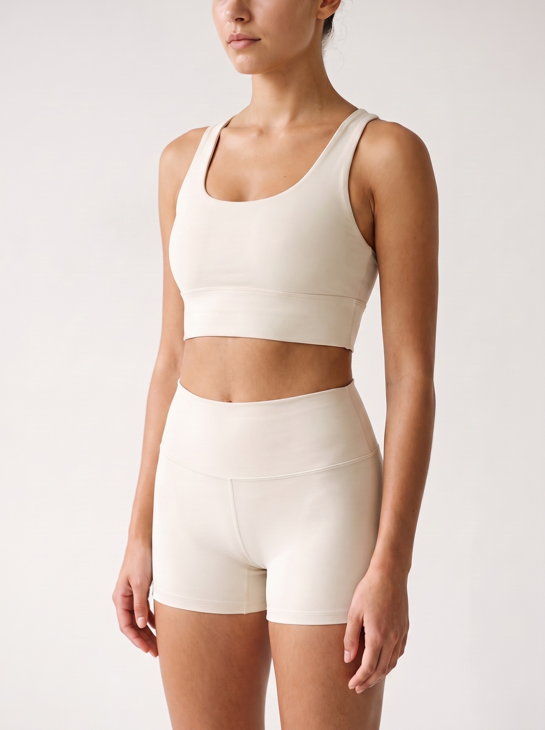 Longline Sports Bra in Coconut