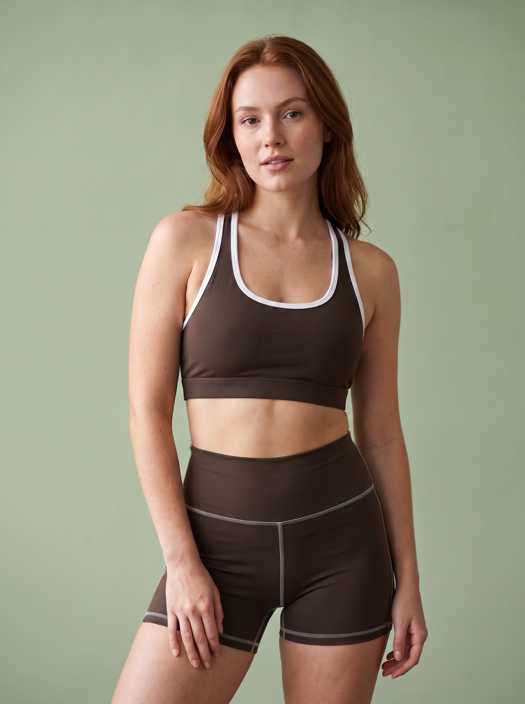 Yoga Shorts in Coffee Bean
