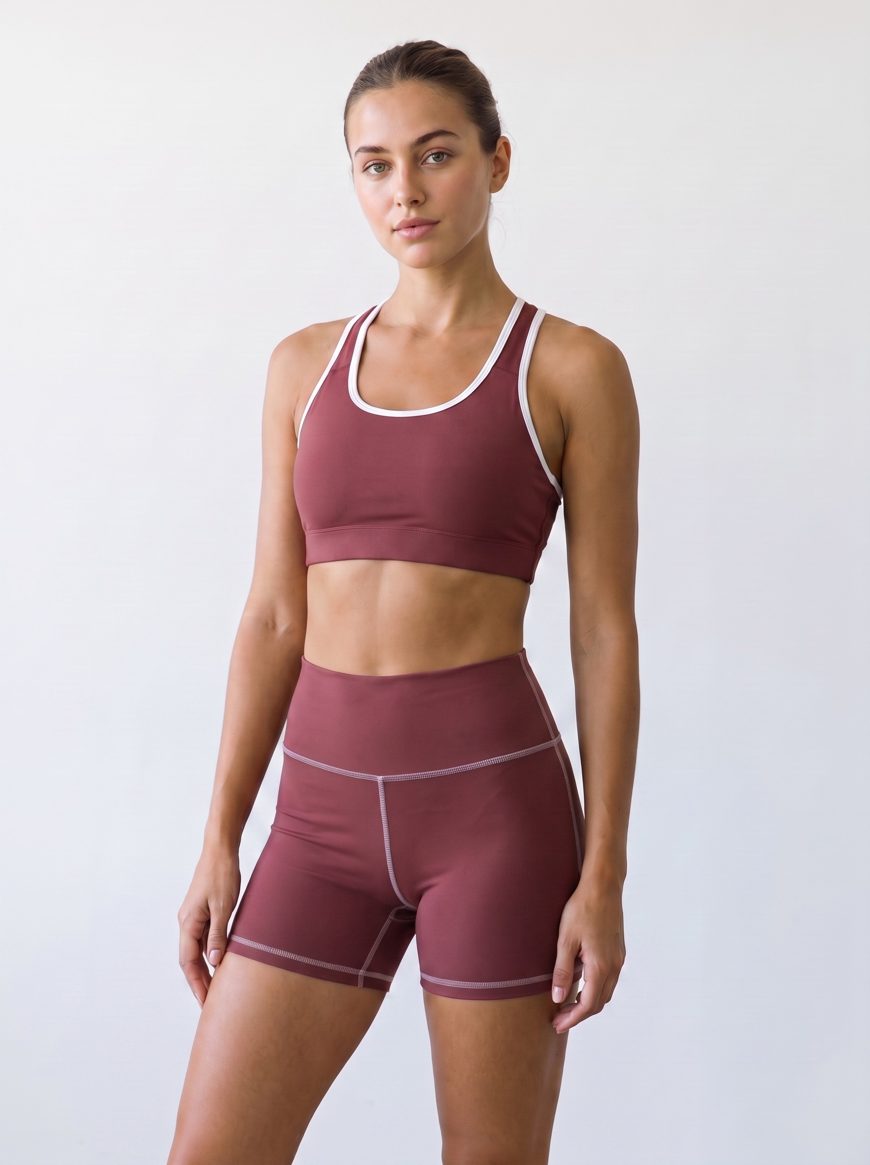 Yoga Shorts in Cordovan