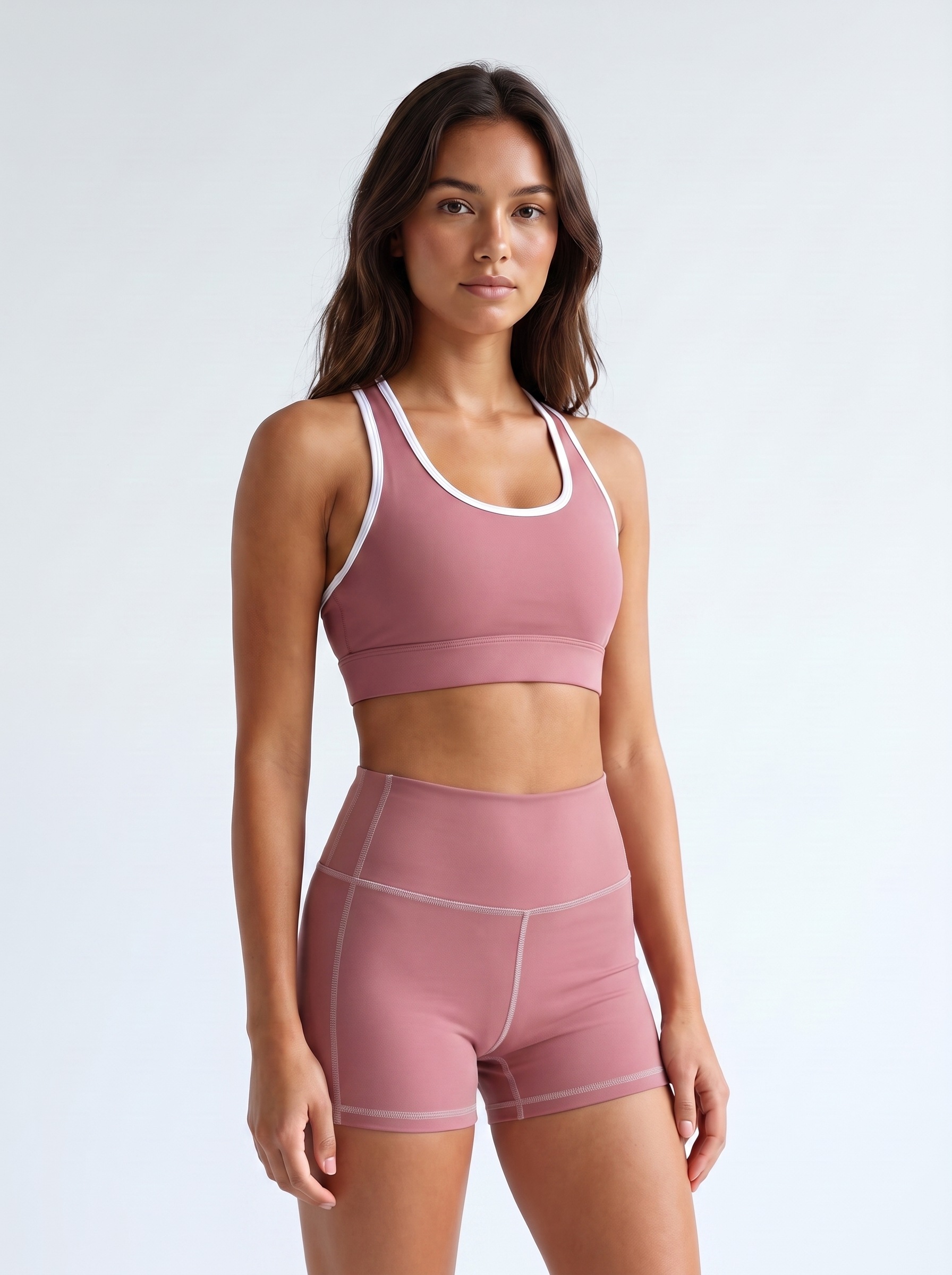 Yoga Shorts in Dusty Rose