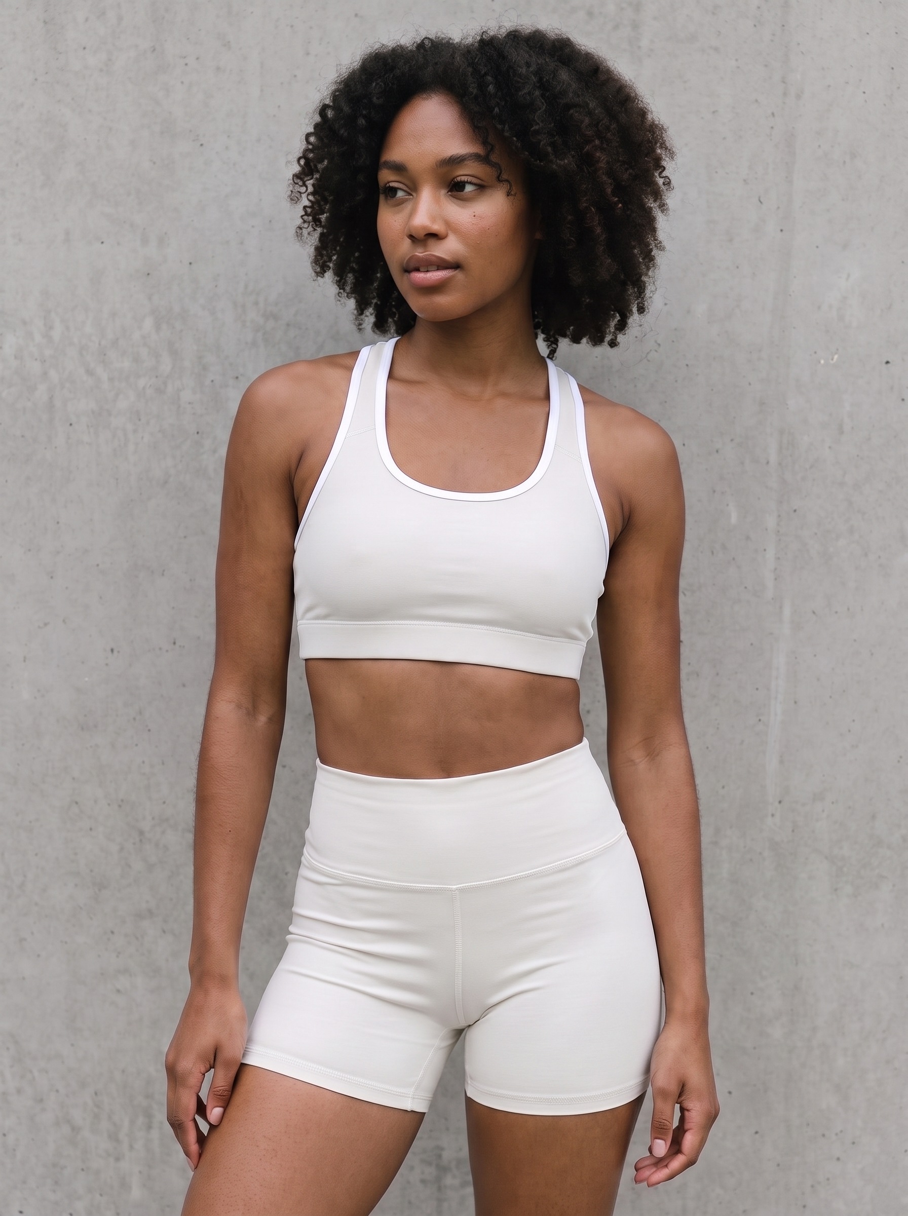 Yoga Shorts in Eggshell