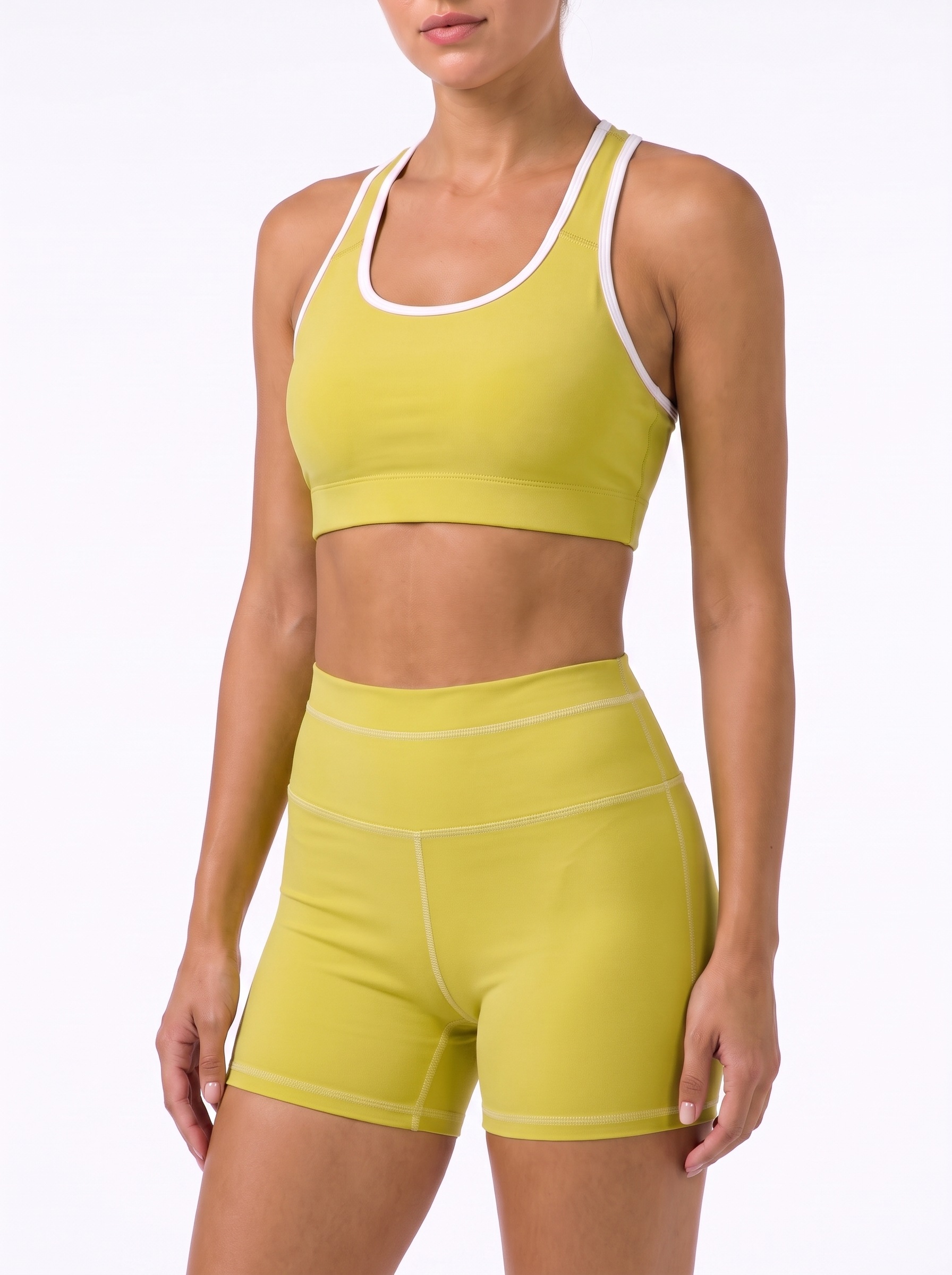 Yoga Shorts in Flax Field