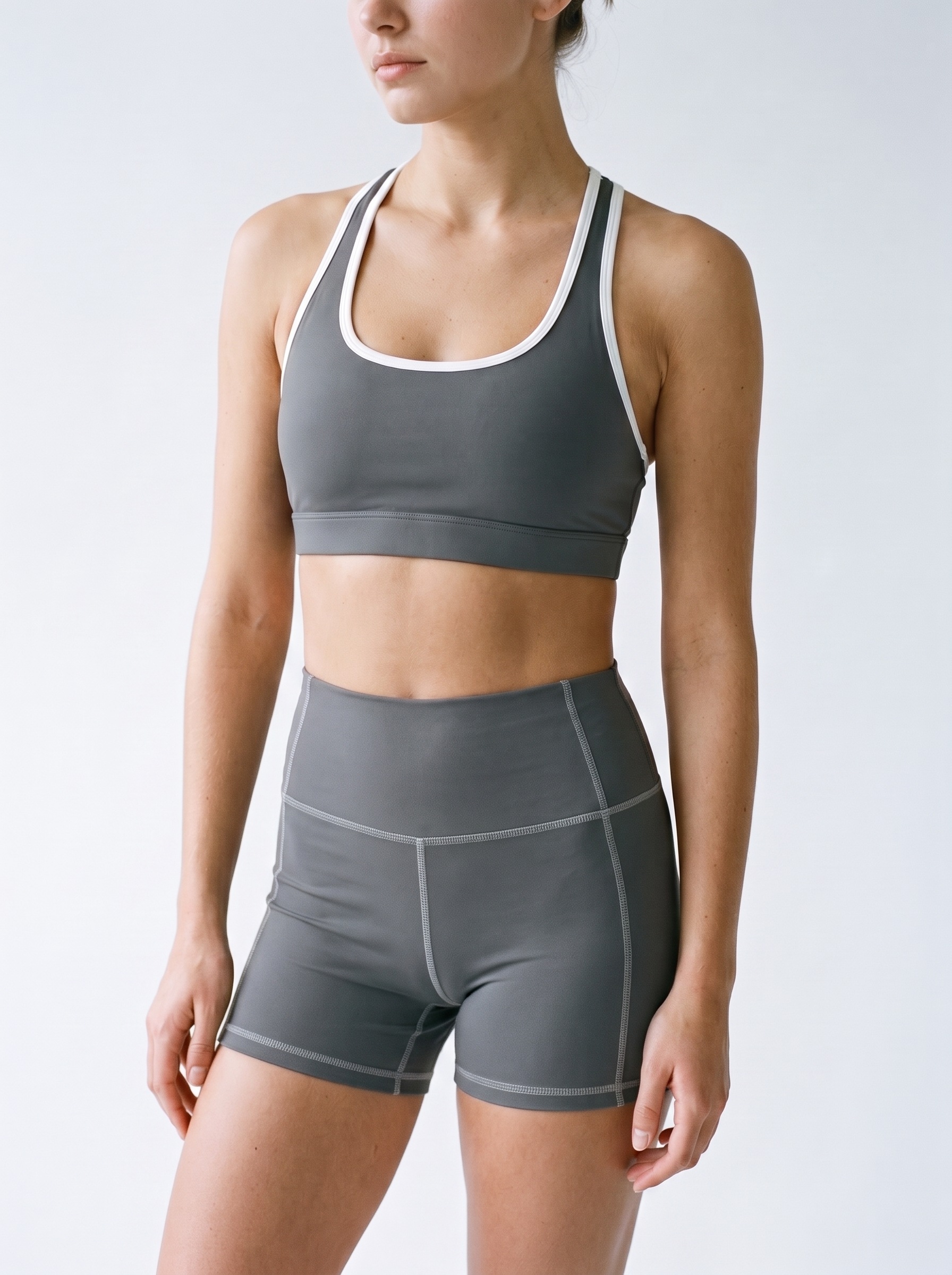 Yoga Shorts in Granite