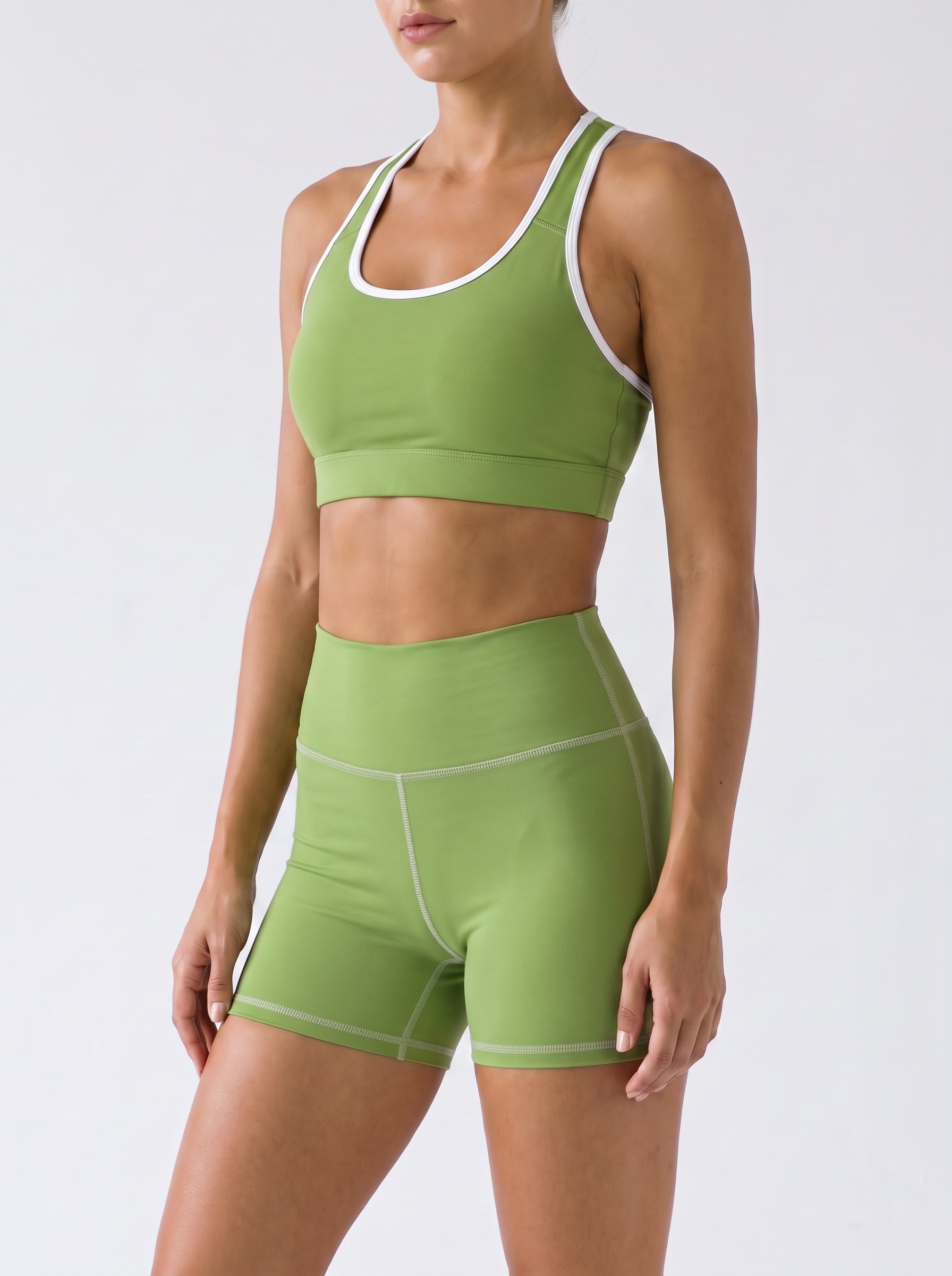 Yoga Shorts in Greenery