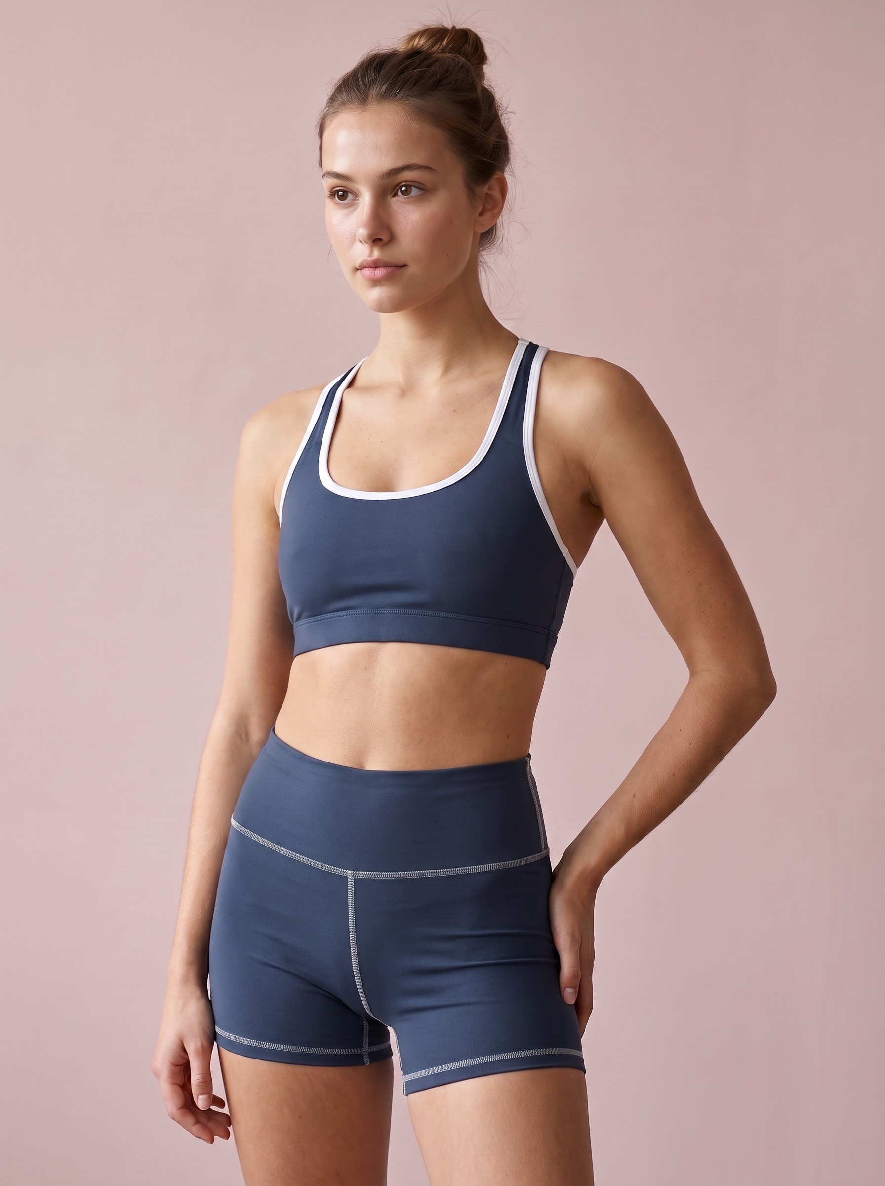 Yoga Shorts in Hale Navy
