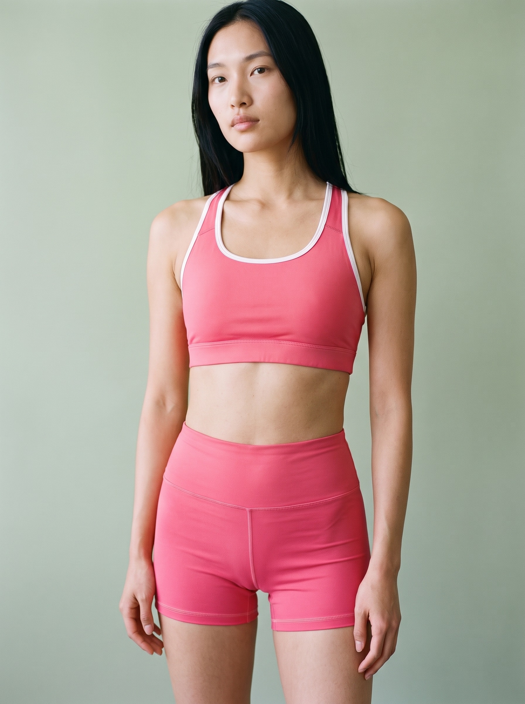 Yoga Shorts in Hibiscus