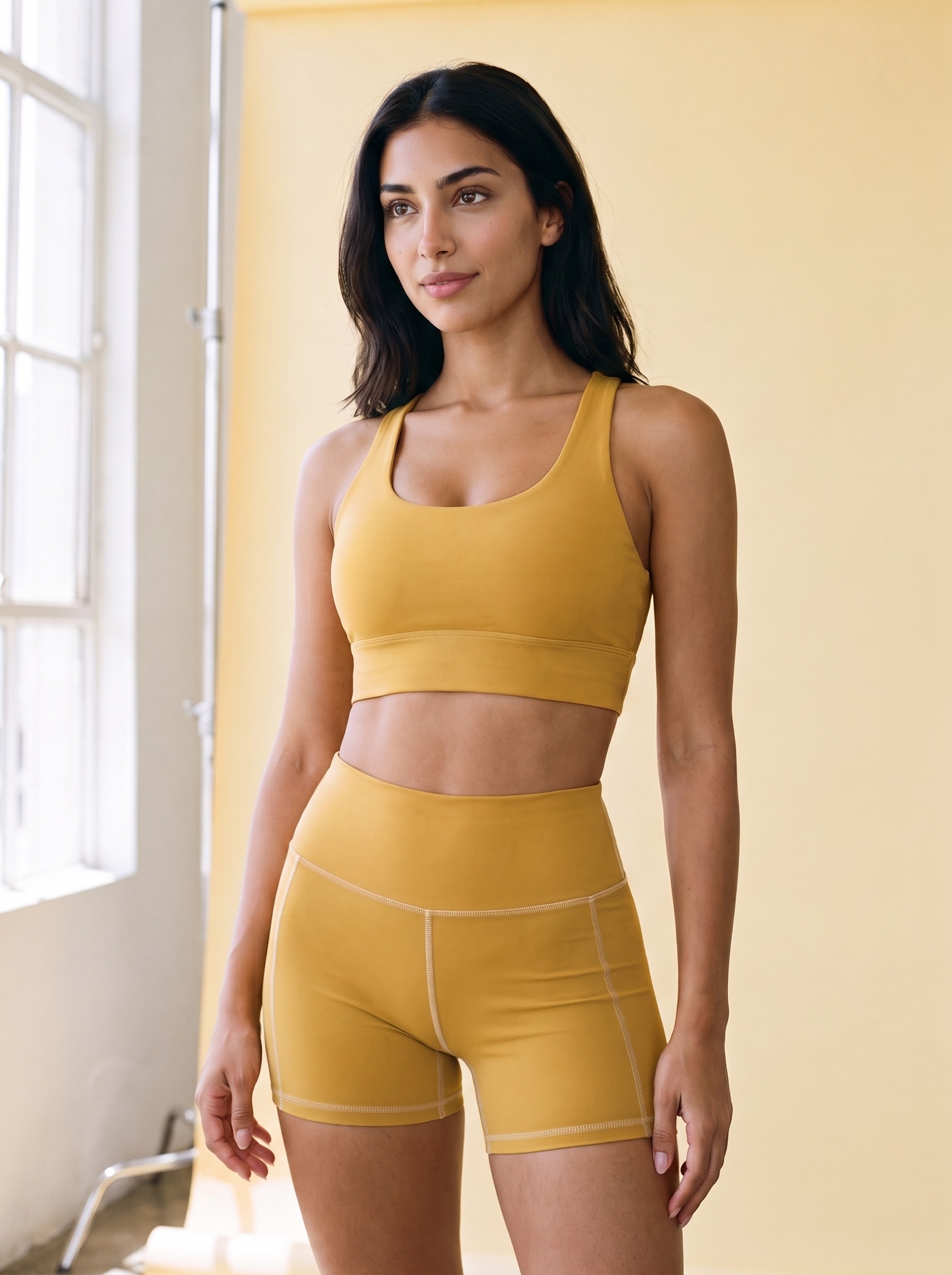 Longline Sports Bra in Honey
