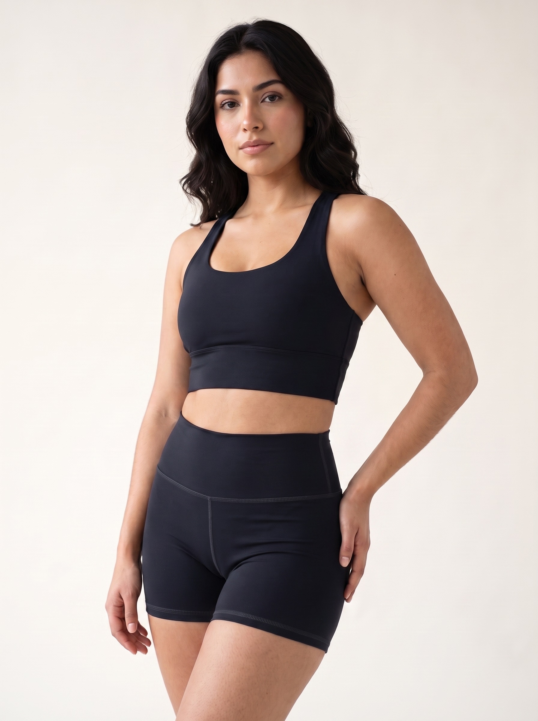 Longline Sports Bra in Ink
