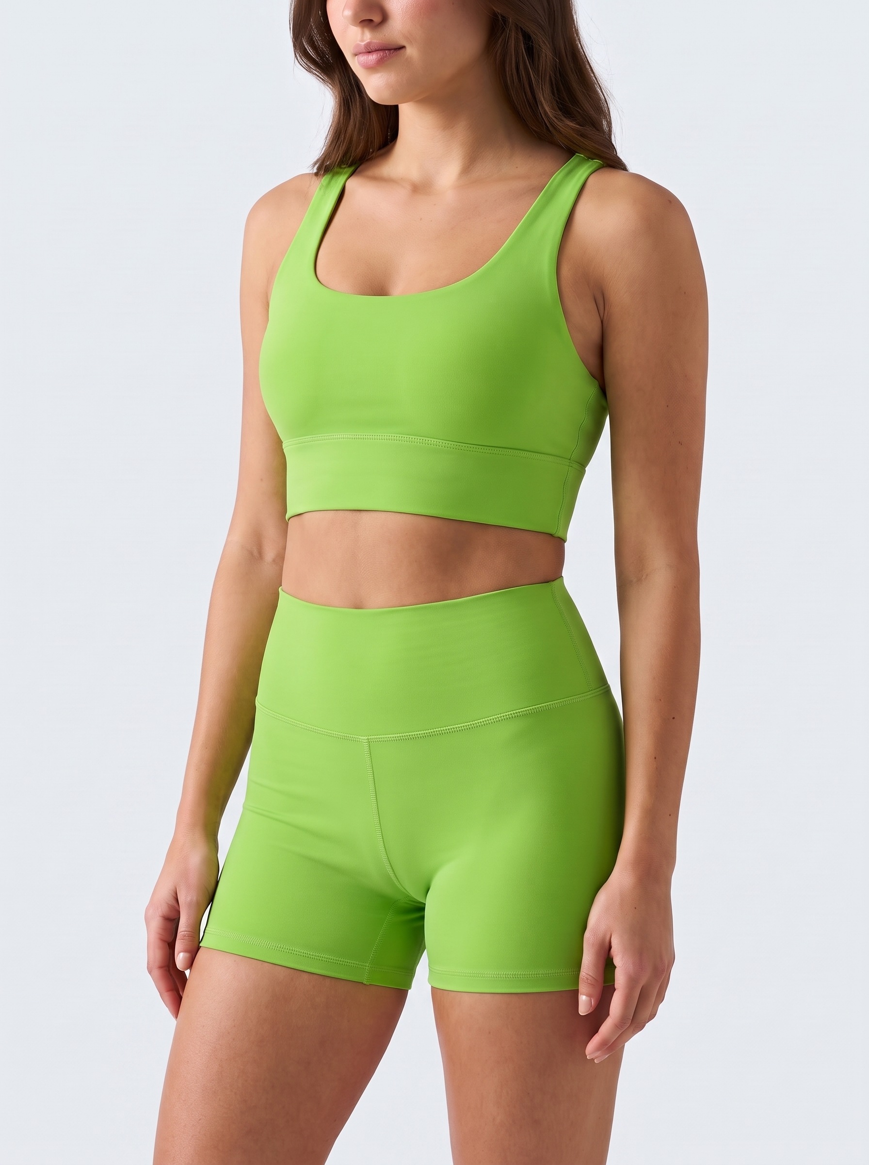 Longline Sports Bra in Kiwi