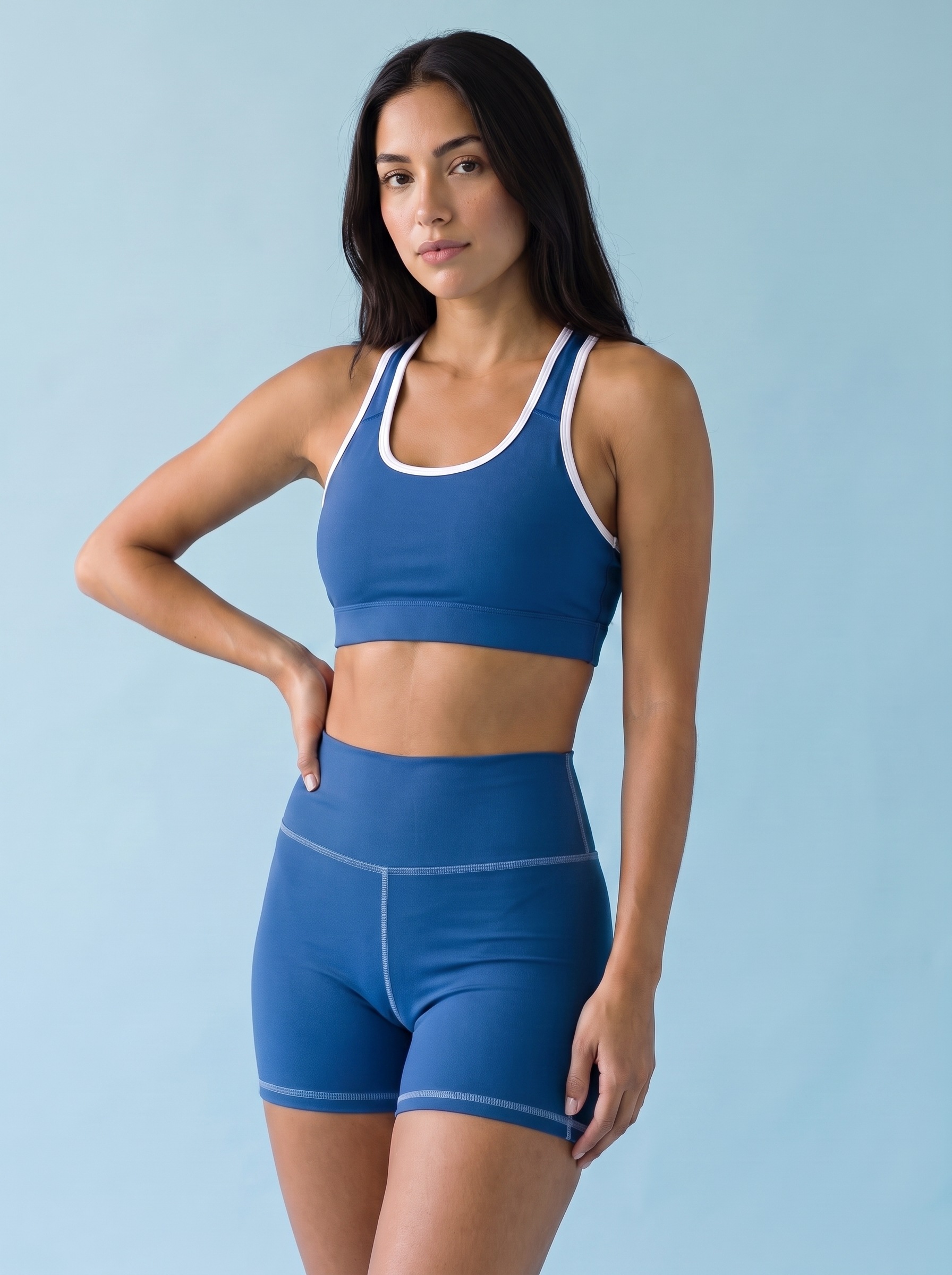 Yoga Shorts in Lapis