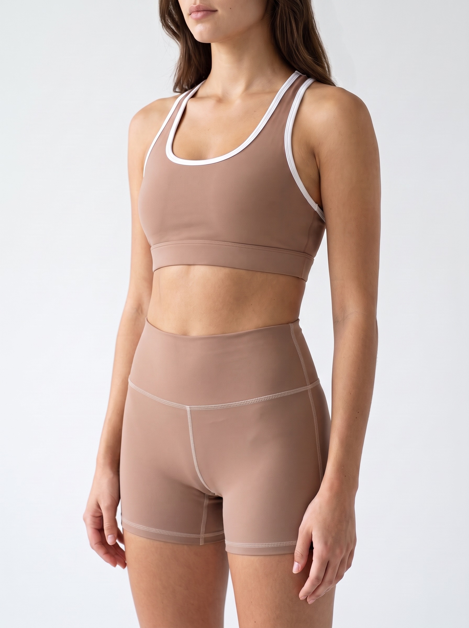 Yoga Shorts in Latte