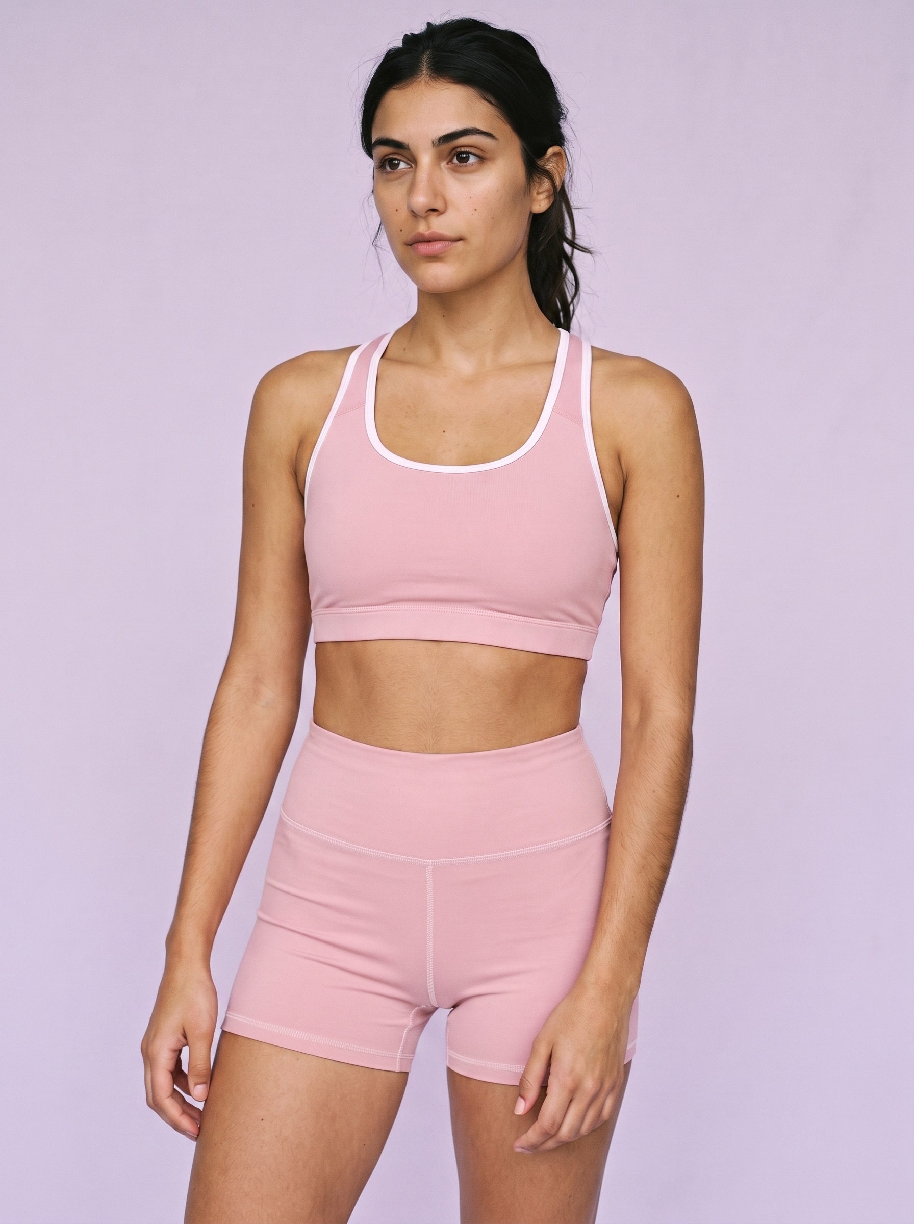 Yoga Shorts in Millennial Pink