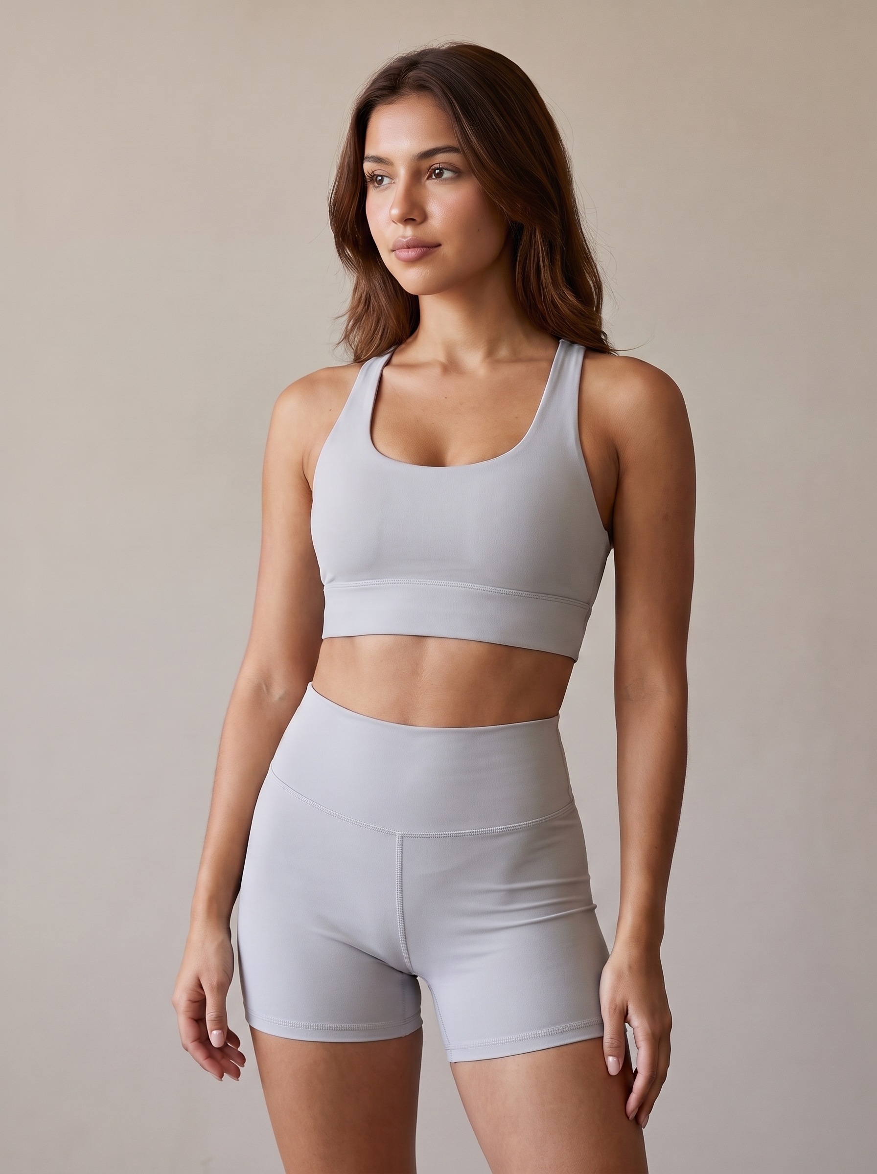 Longline Sports Bra in Mist