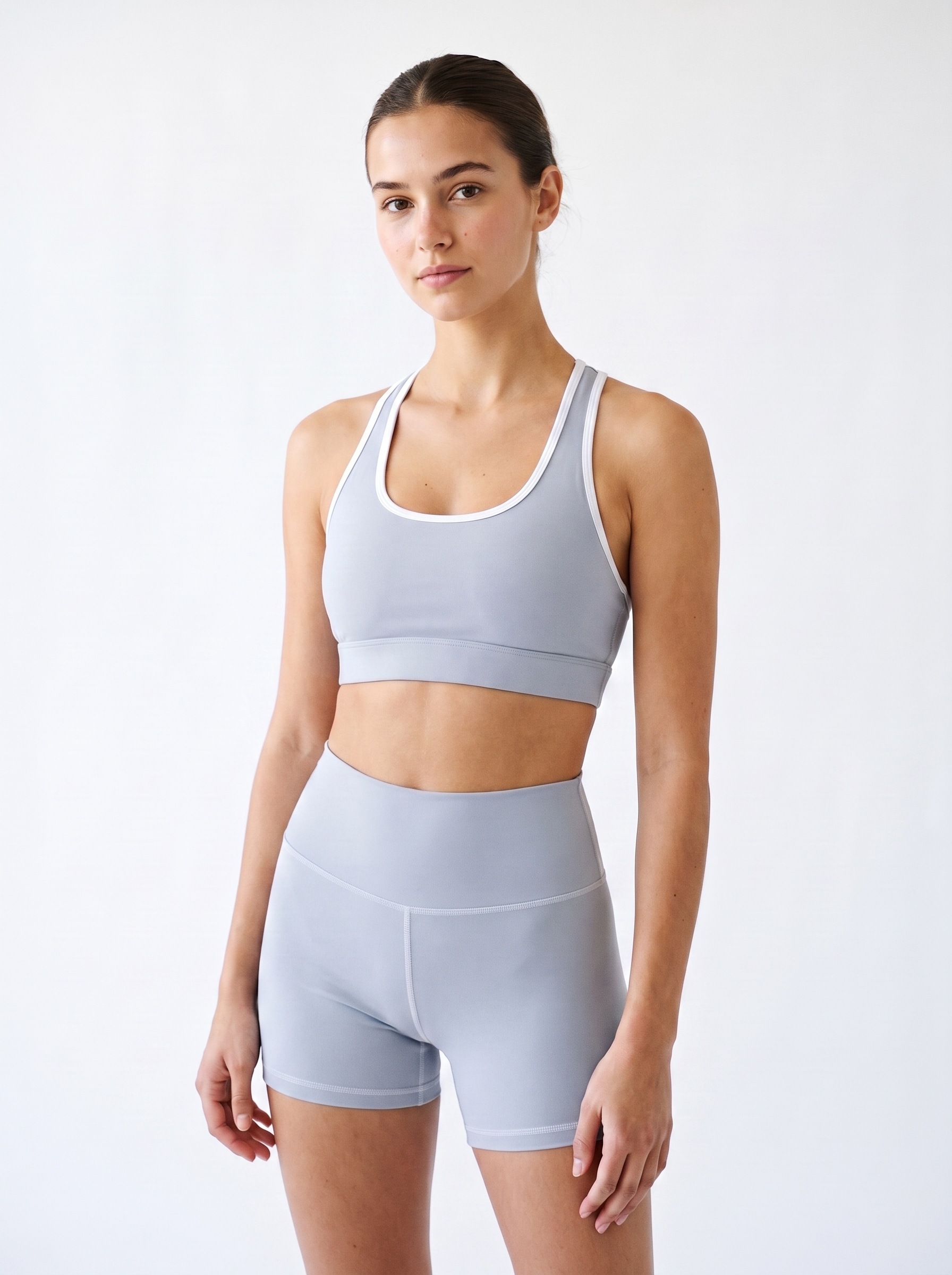 Yoga Shorts in Moonstone