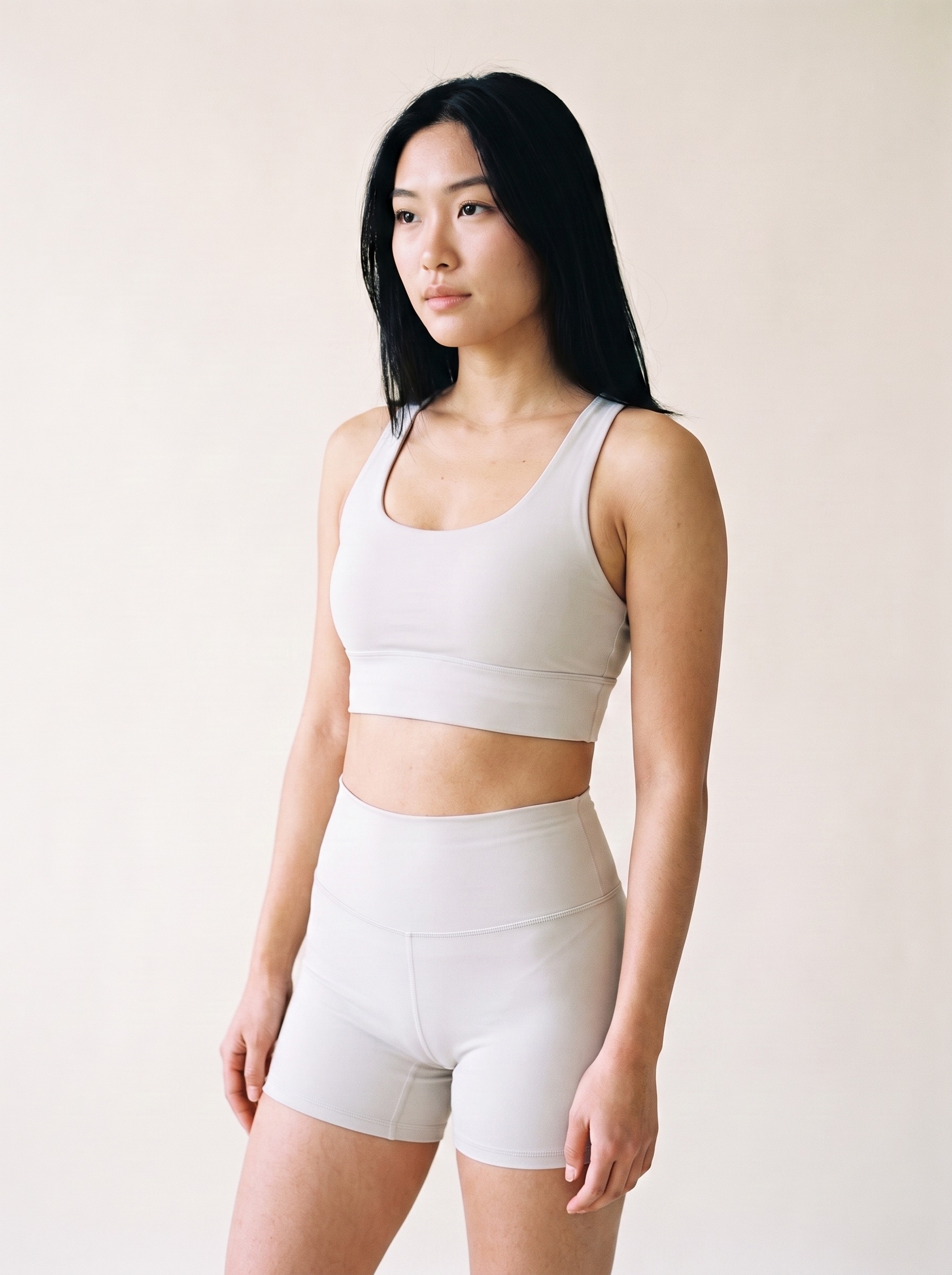 Longline Sports Bra in Moonstone