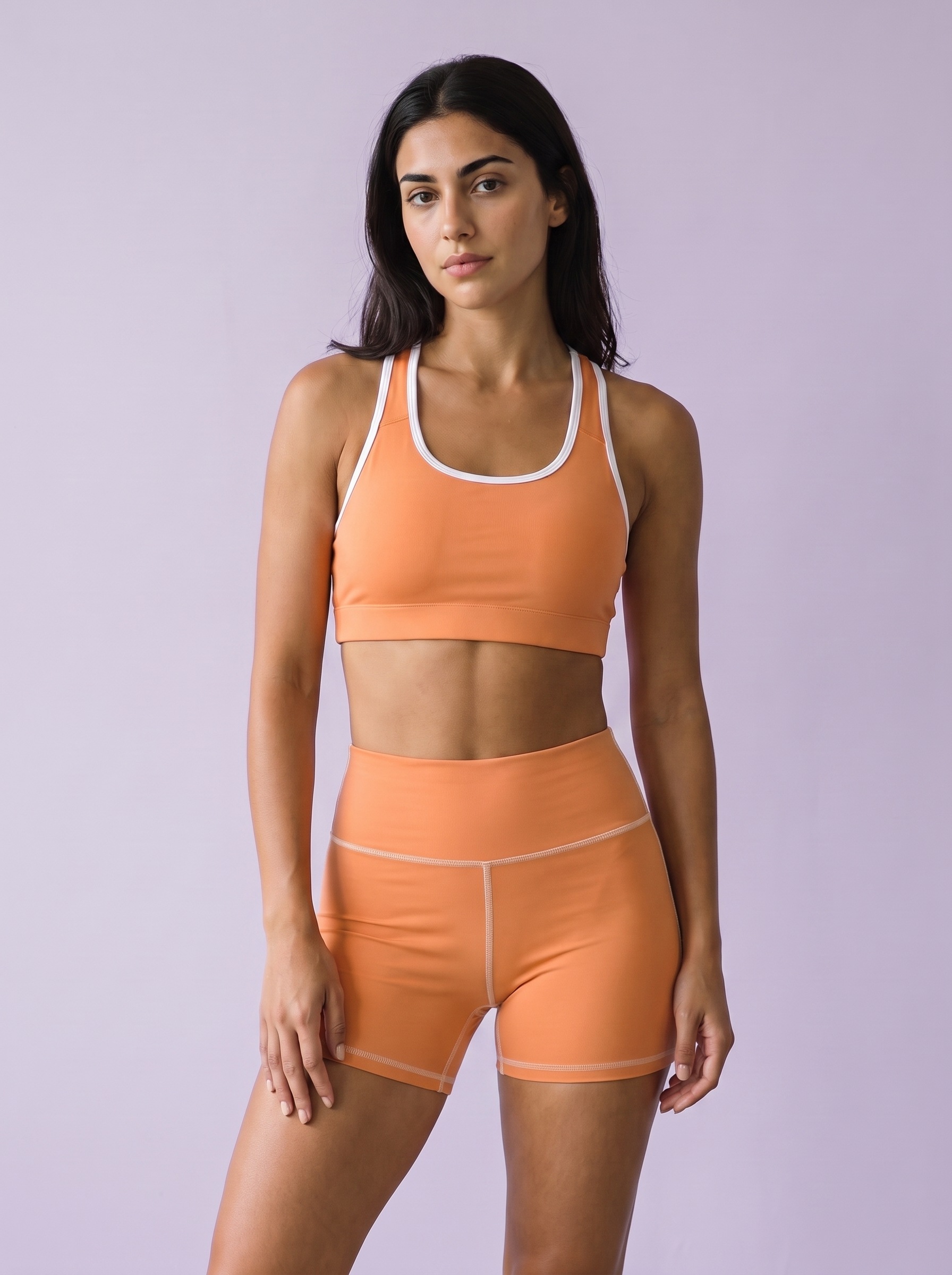 Yoga Shorts in Muskmelon