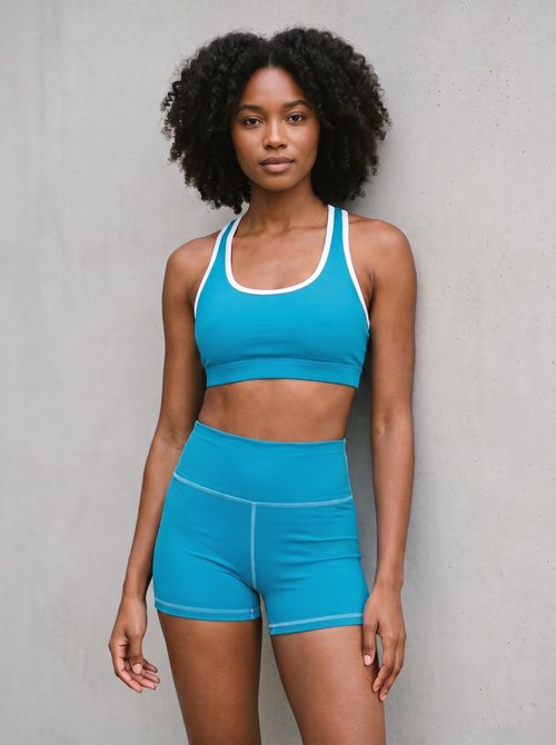 Pacific Blue Yoga Shorts Yoga Shorts — Lolekai