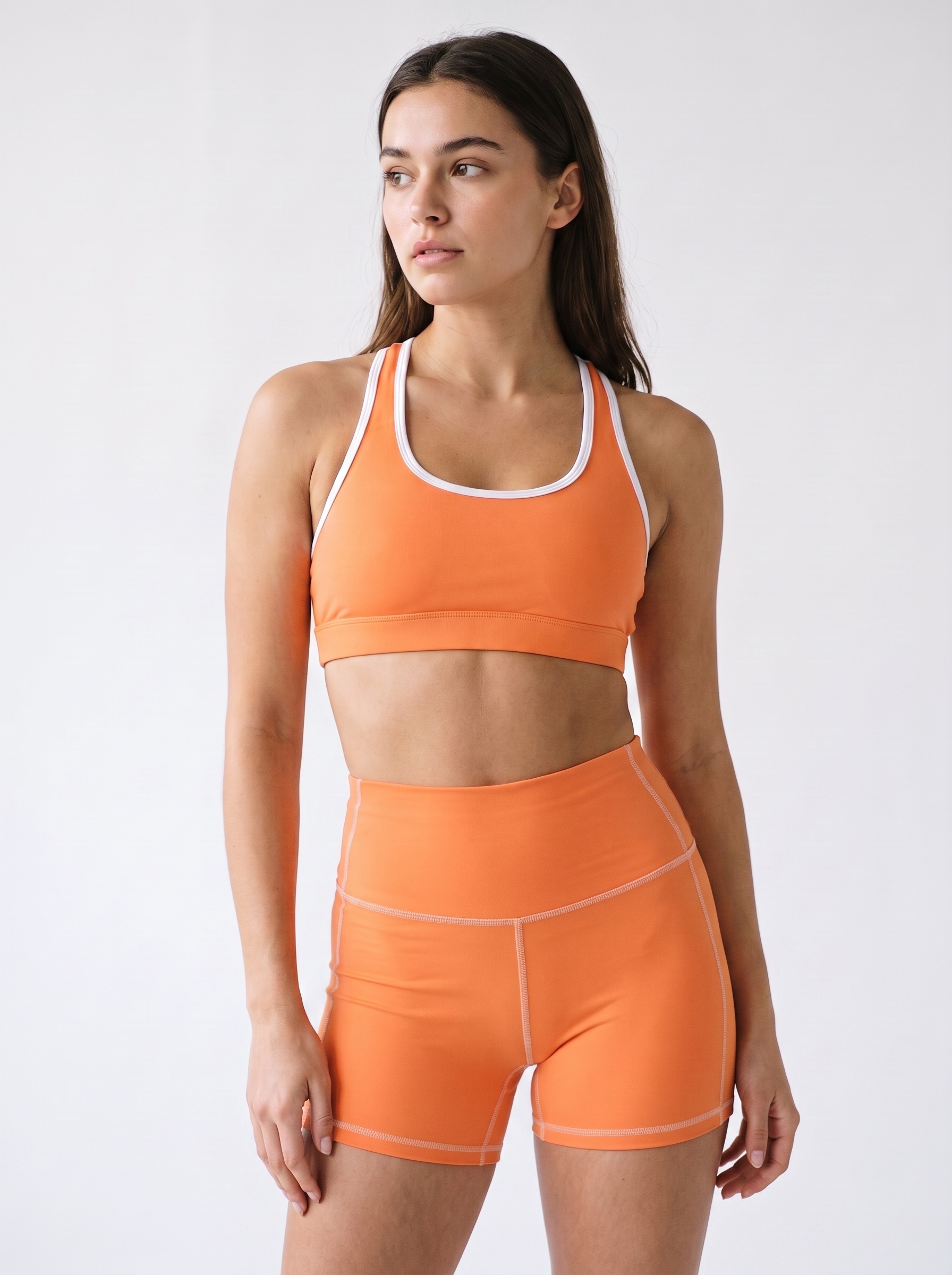 Yoga Shorts in Papaya