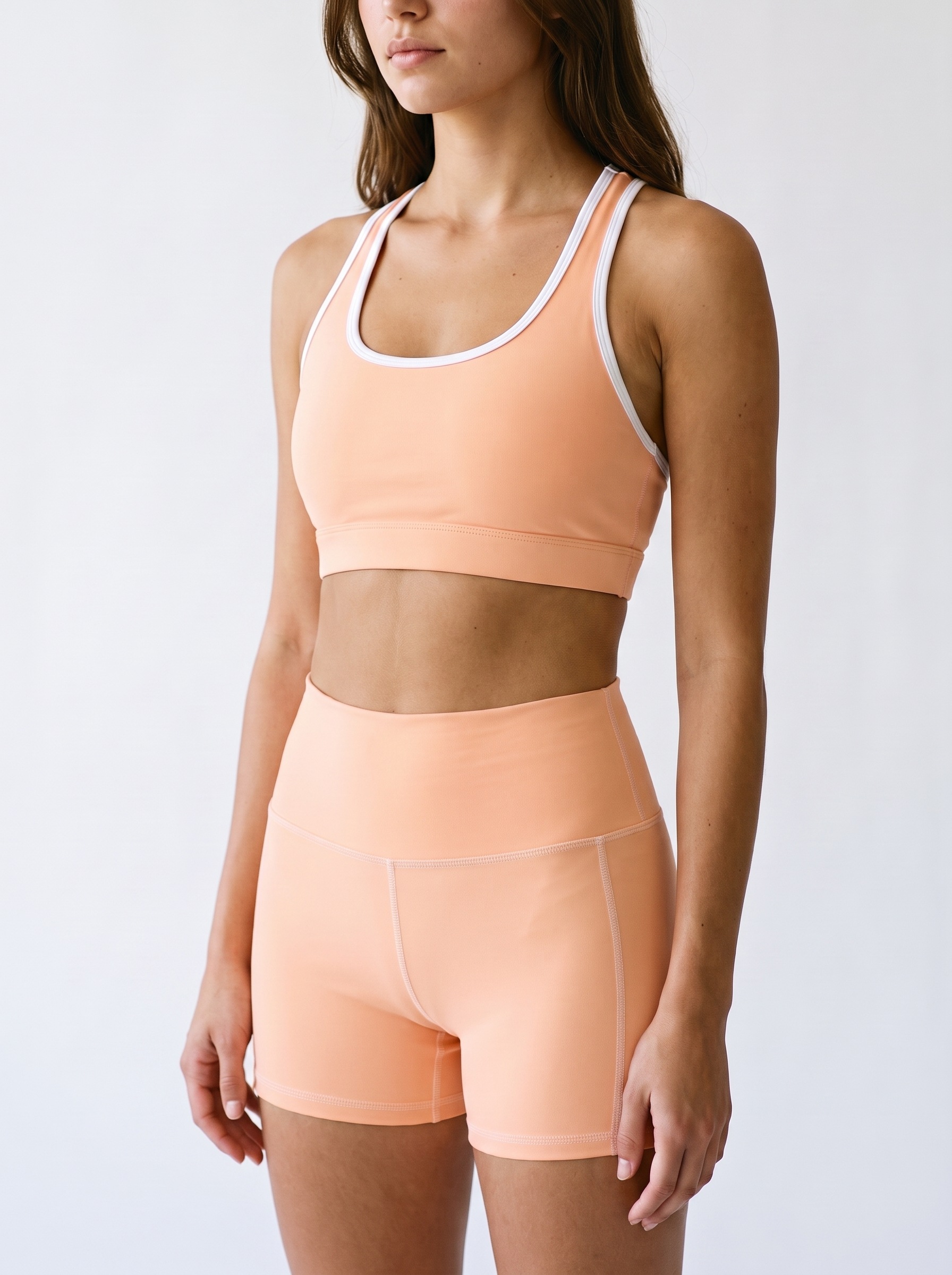 Yoga Shorts in Peach