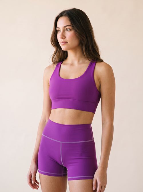 Purple swim & gym bras — Lolekai