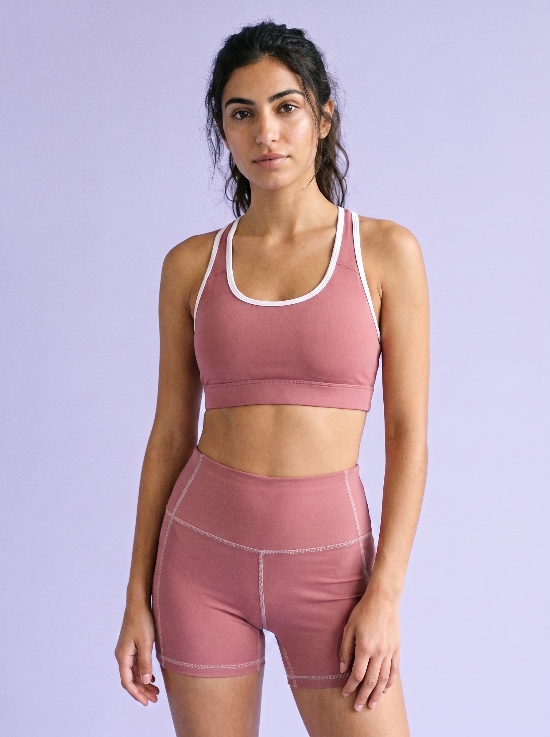 Yoga Shorts in Rose Gold