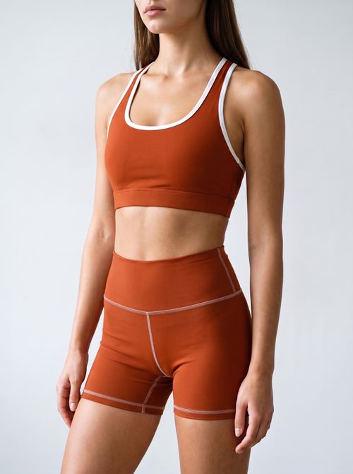 Rust Yoga Shorts Yoga Shorts — Lolekai