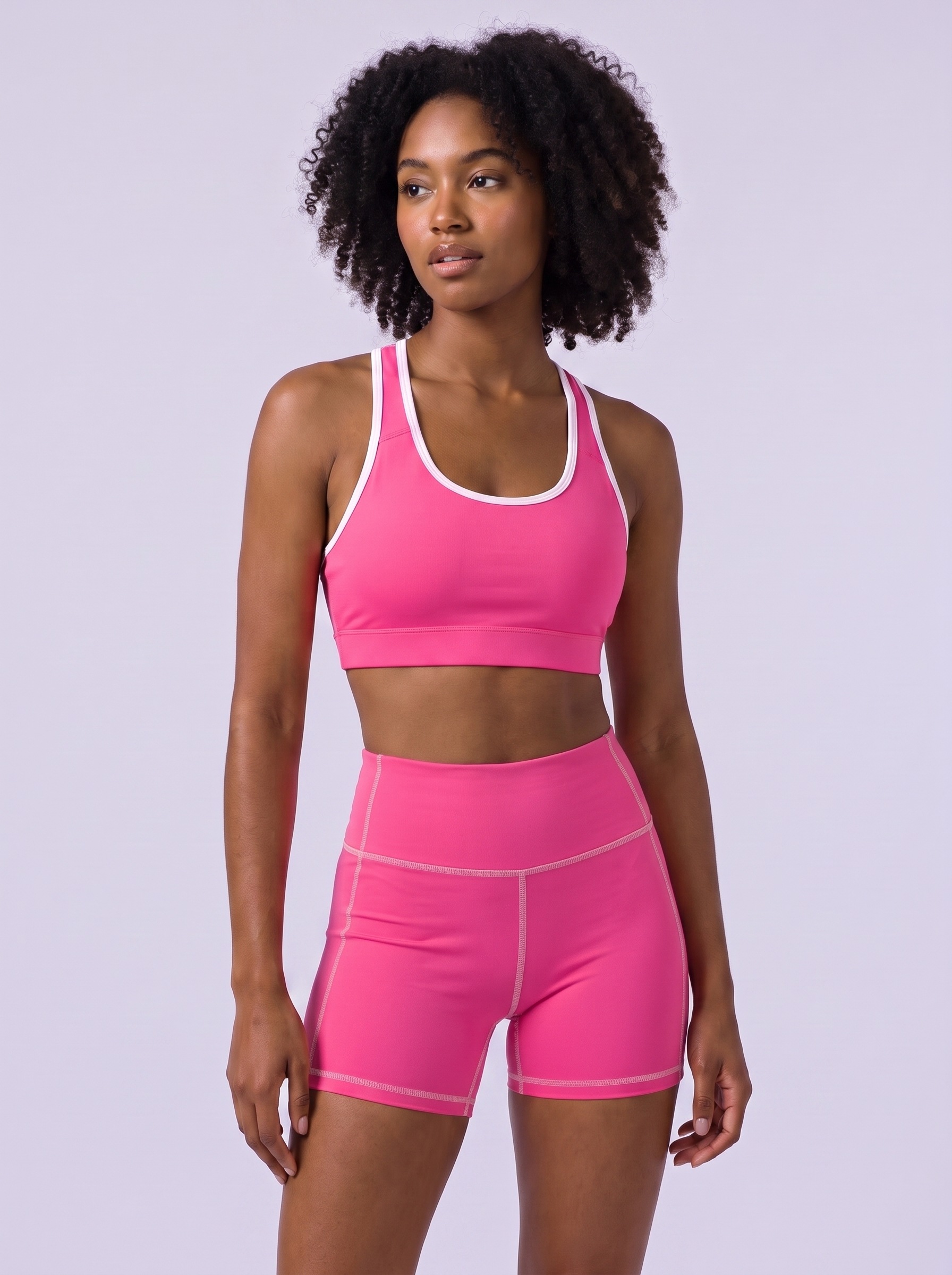 Yoga Shorts in Schiaparelli Pink